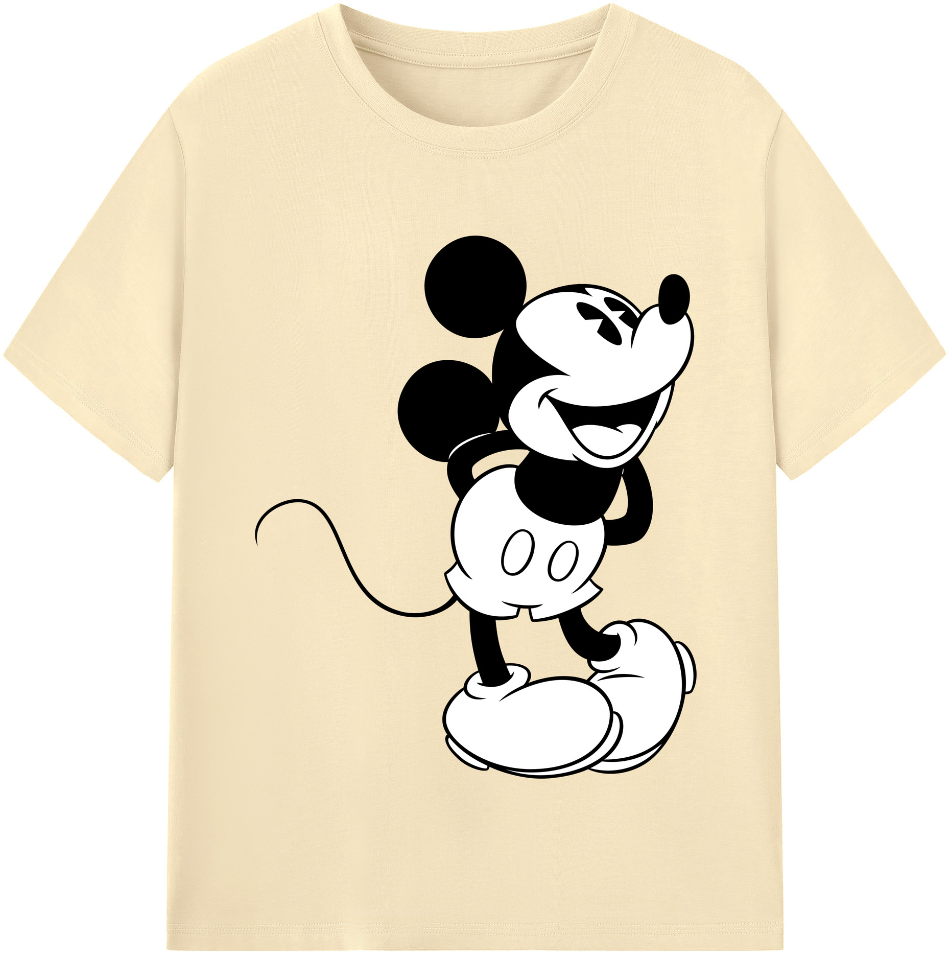 （画像用） ミッキーマウス Mickey Mouse 綿100％半袖Tシャツ（フロントプリント）