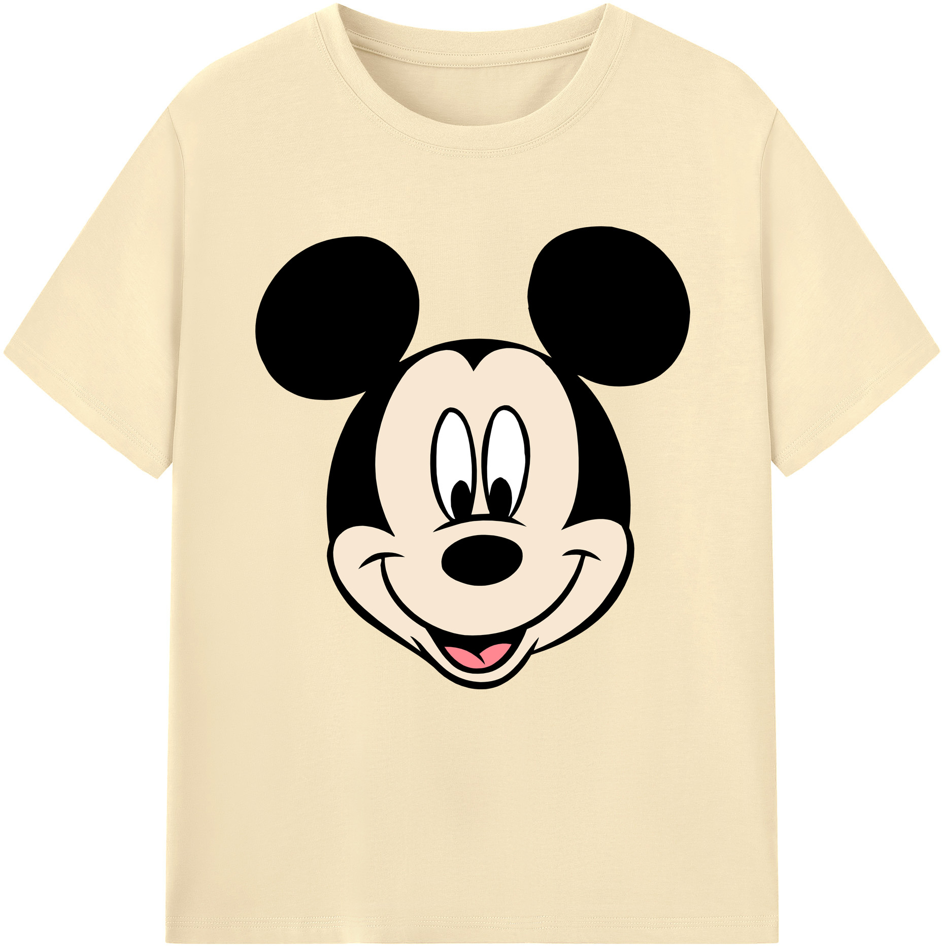 （画像用） ミッキーマウス Mickey Mouse 綿100％半袖Tシャツ（フロントプリント）