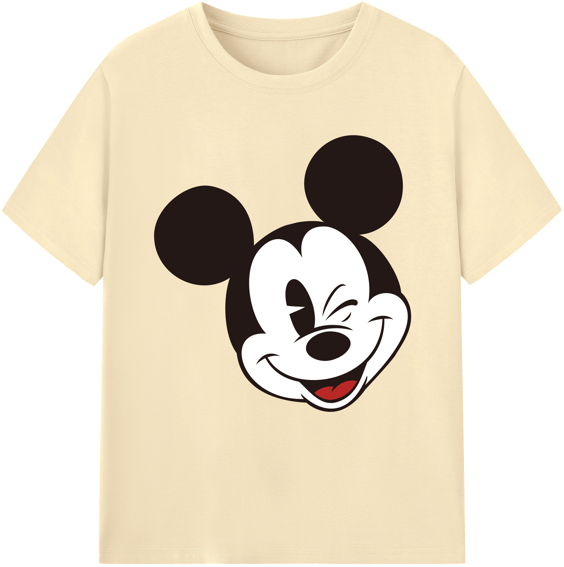 （画像用） ミッキーマウス Mickey Mouse 綿100％半袖Tシャツ（フロントプリント）