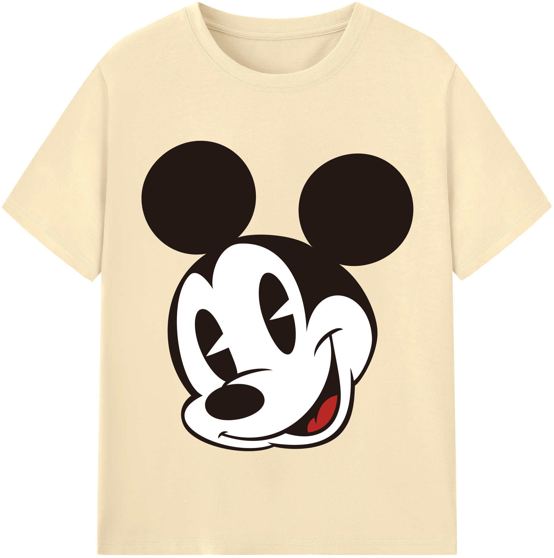 （画像用） ミッキーマウス Mickey Mouse 綿100％半袖Tシャツ（フロントプリント）