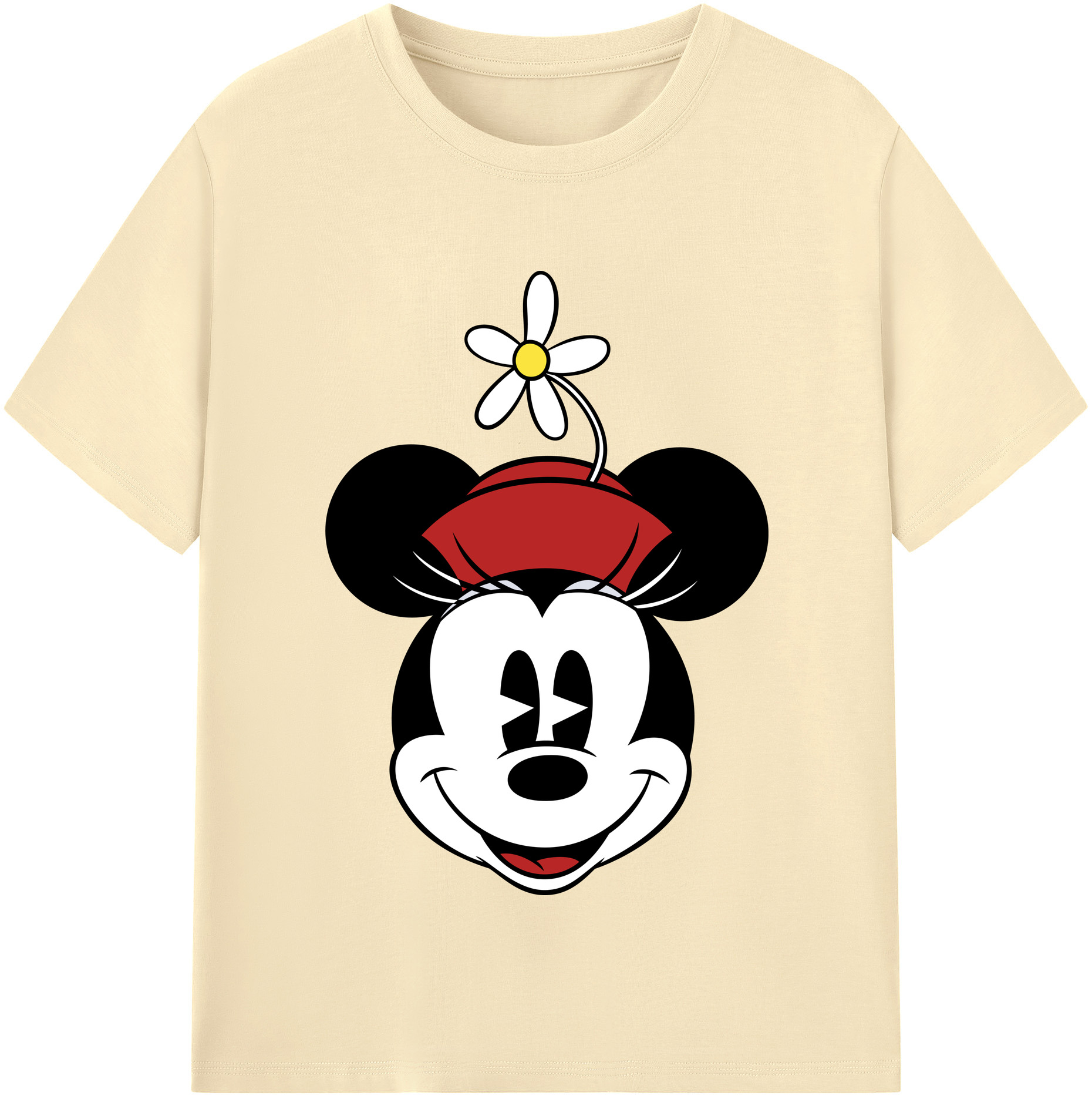 （画像用） ミッキーマウス Mickey Mouse 綿100％半袖Tシャツ（フロントプリント）
