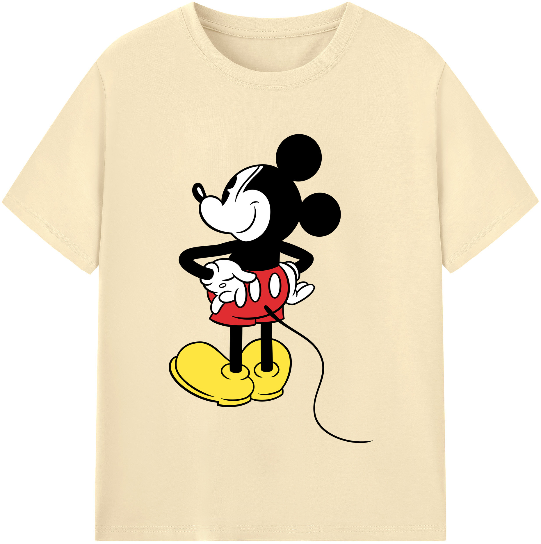 （画像用） ミッキーマウス Mickey Mouse 綿100％半袖Tシャツ（フロントプリント）