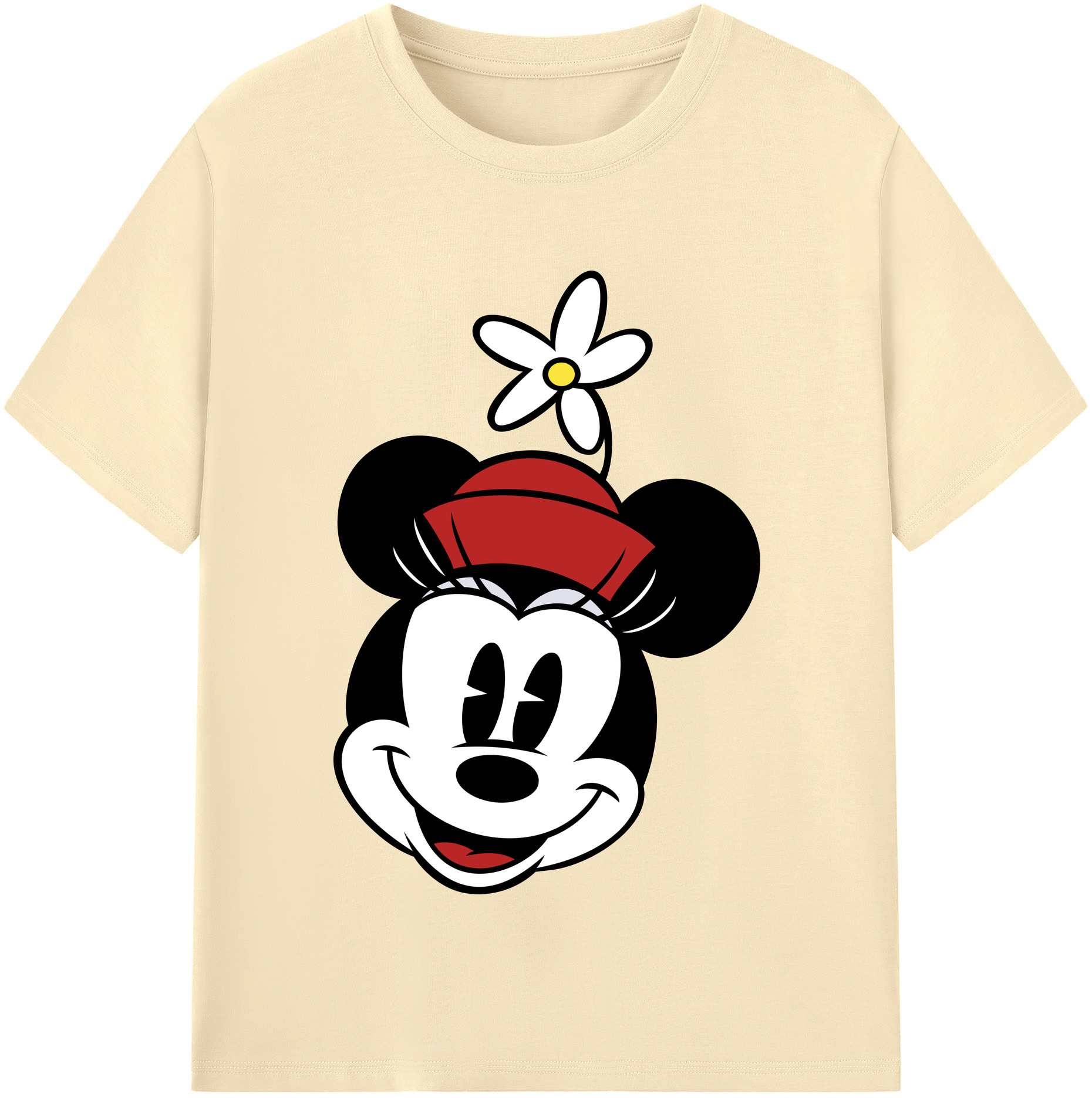 （画像用） ミッキーマウス Mickey Mouse 綿100％半袖Tシャツ（フロントプリント）