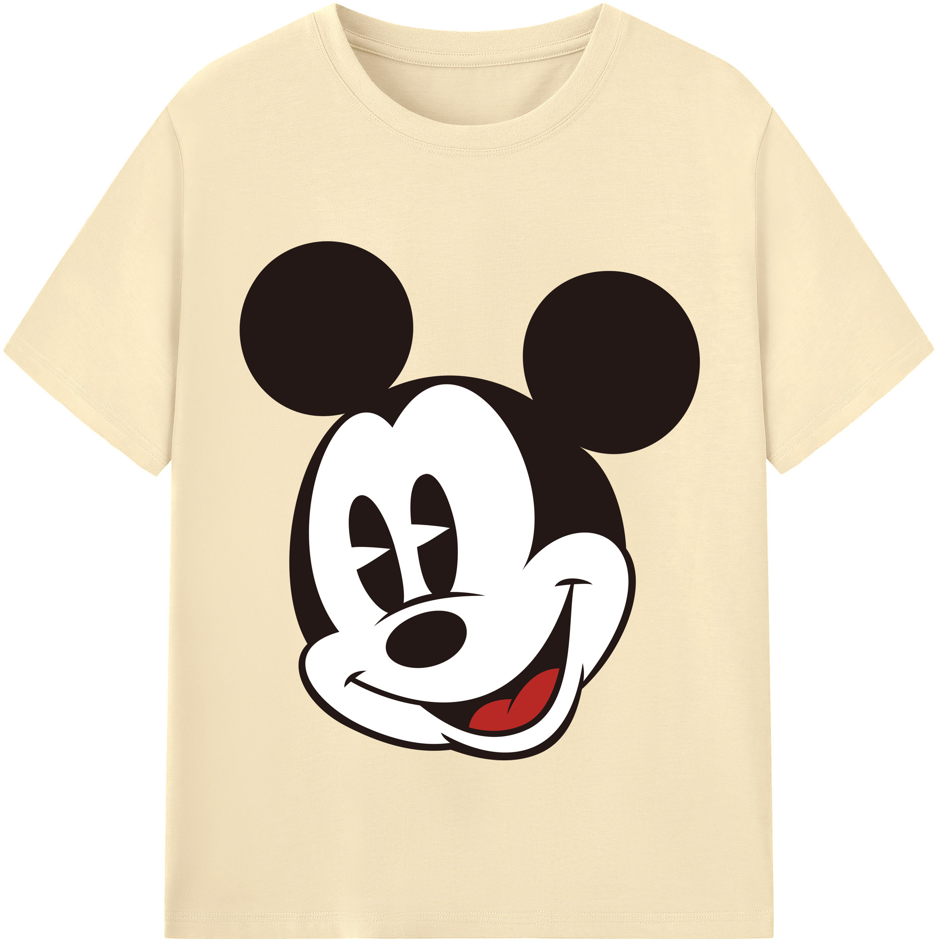 （画像用） ミッキーマウス Mickey Mouse 綿100％半袖Tシャツ（フロントプリント）