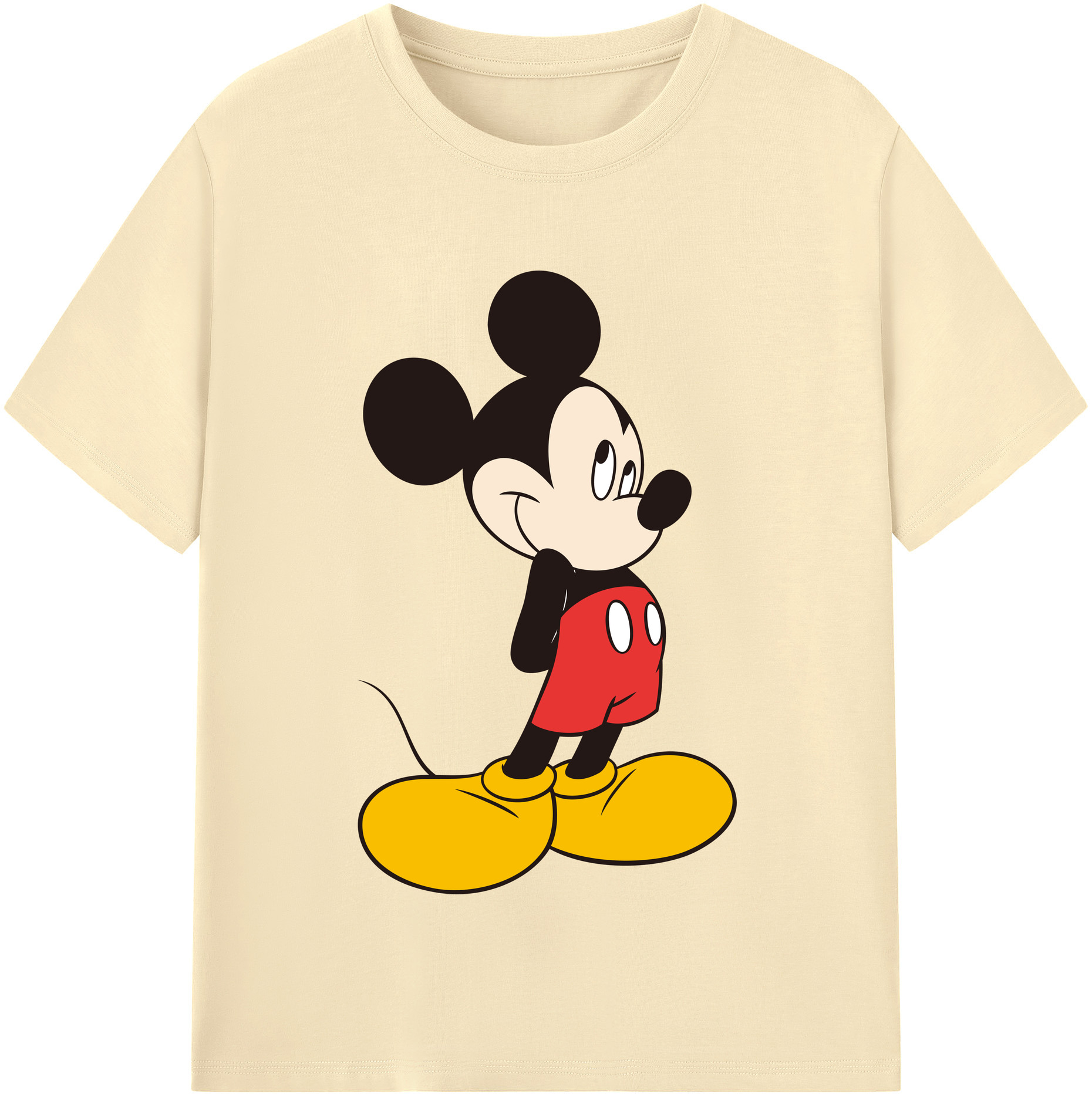 （画像用） ミッキーマウス Mickey Mouse 綿100％半袖Tシャツ（フロントプリント）