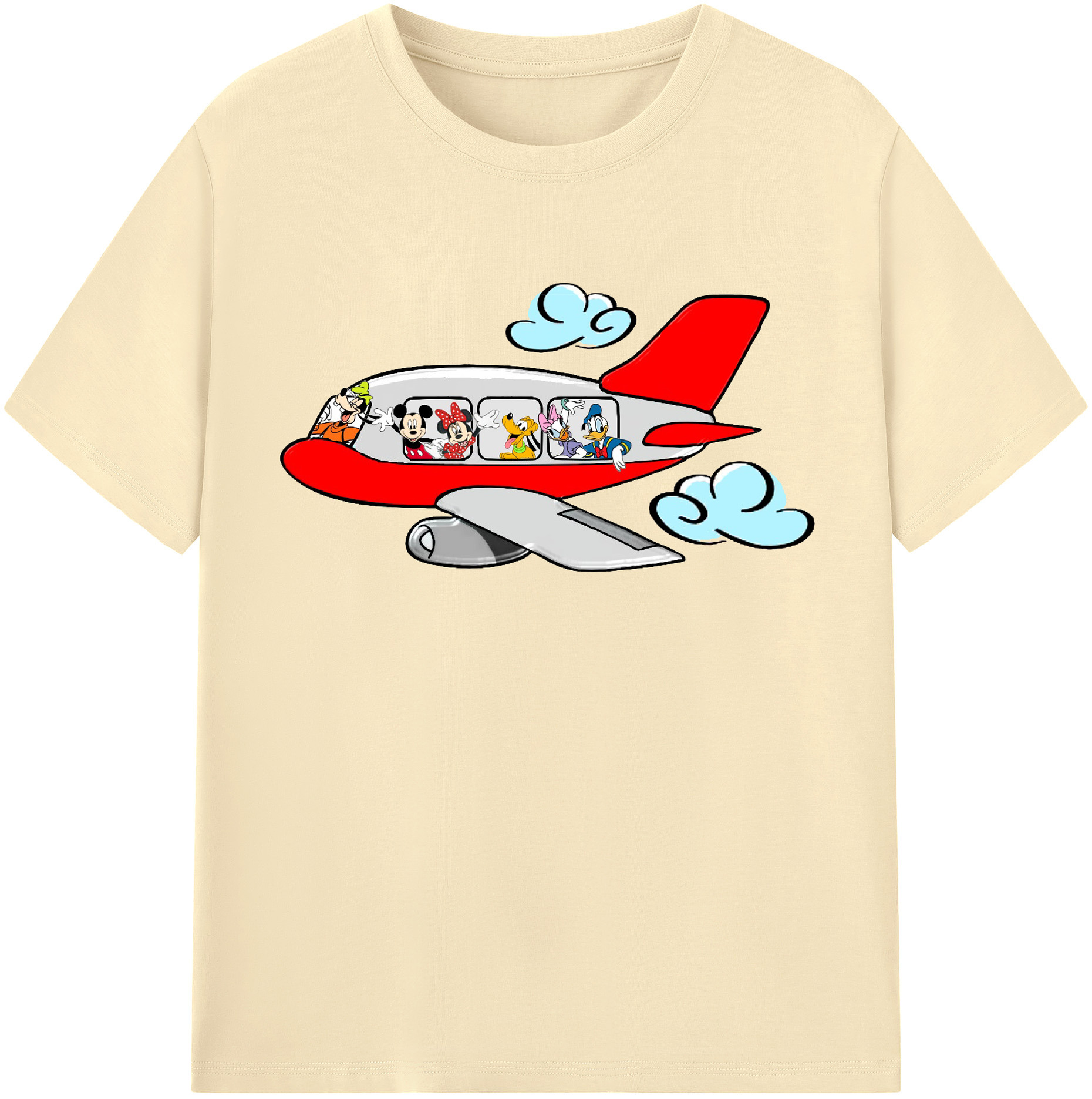 （画像用） ミッキーマウス Mickey Mouse 綿100％半袖Tシャツ（フロントプリント）