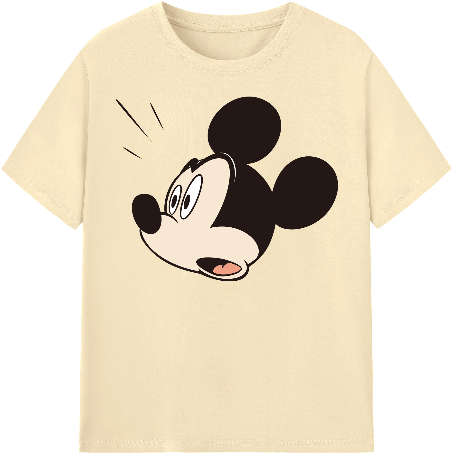 （画像用） ミッキーマウス Mickey Mouse 綿100％半袖Tシャツ（フロントプリント）