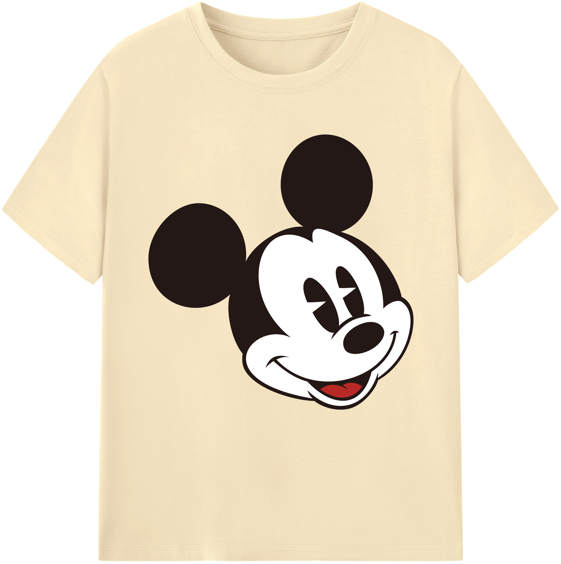 （画像用） ミッキーマウス Mickey Mouse 綿100％半袖Tシャツ（フロントプリント）