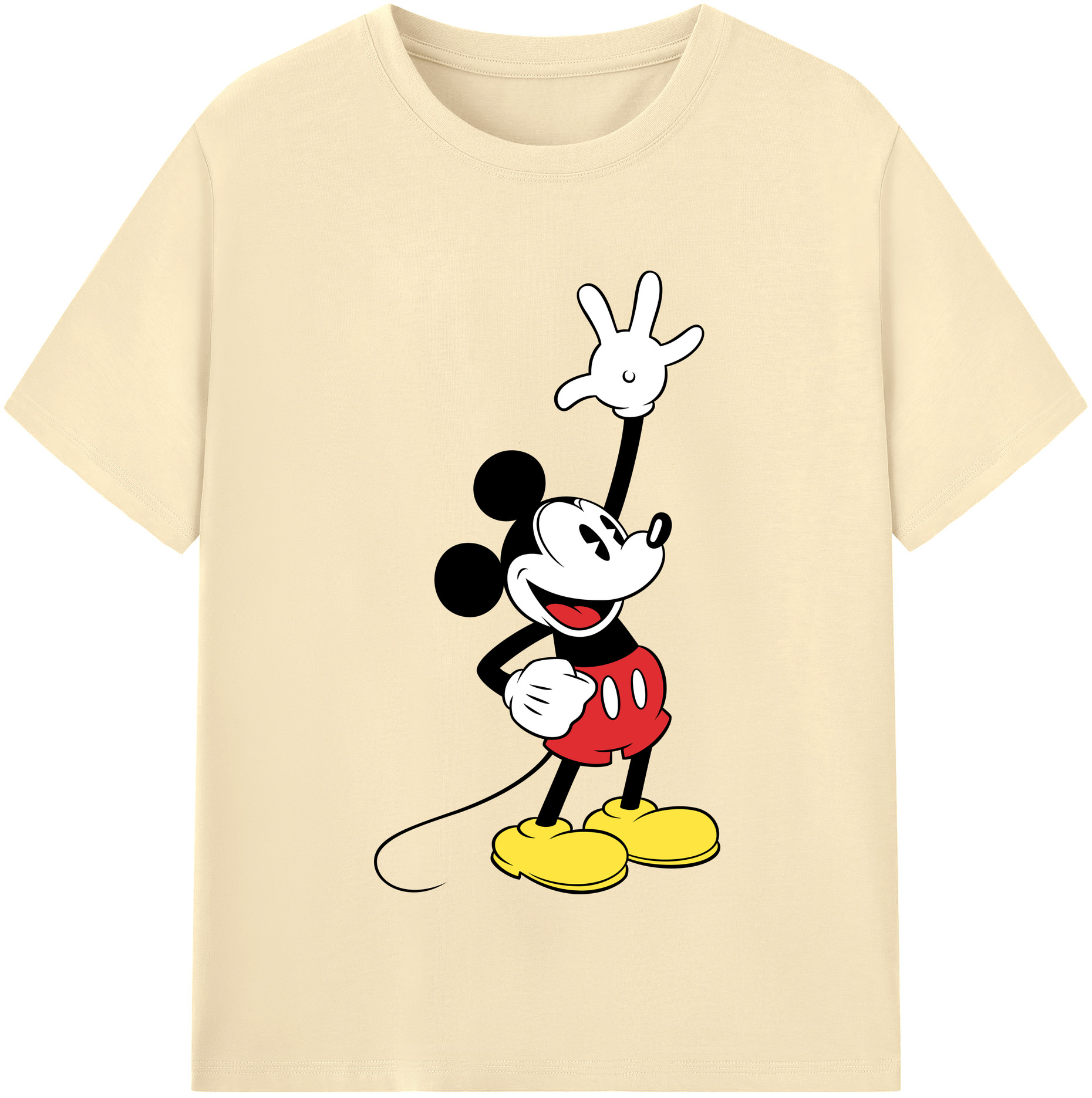 （画像用） ミッキーマウス Mickey Mouse 綿100％半袖Tシャツ（フロントプリント）