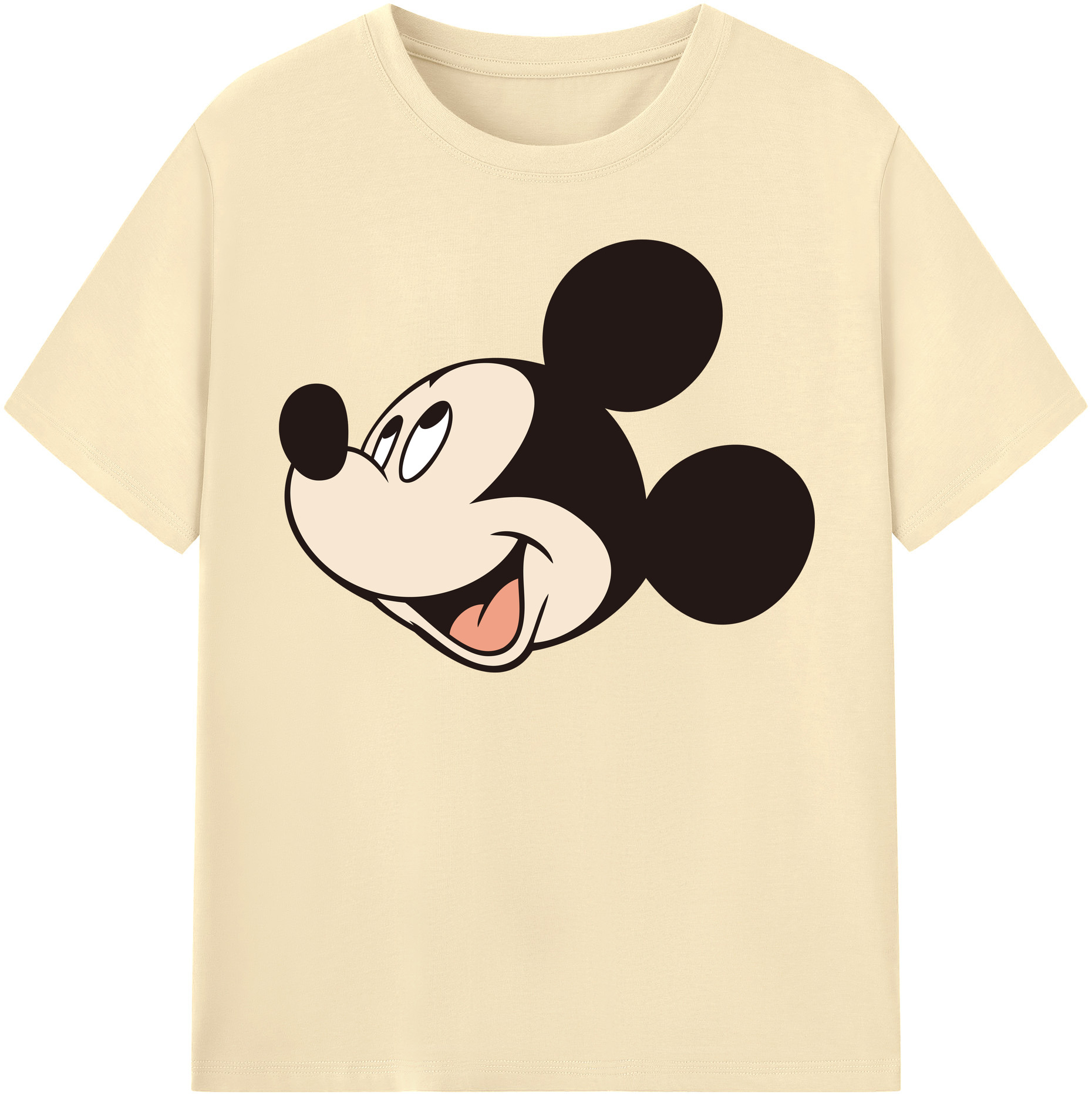 （画像用） ミッキーマウス Mickey Mouse 綿100％半袖Tシャツ（フロントプリント）