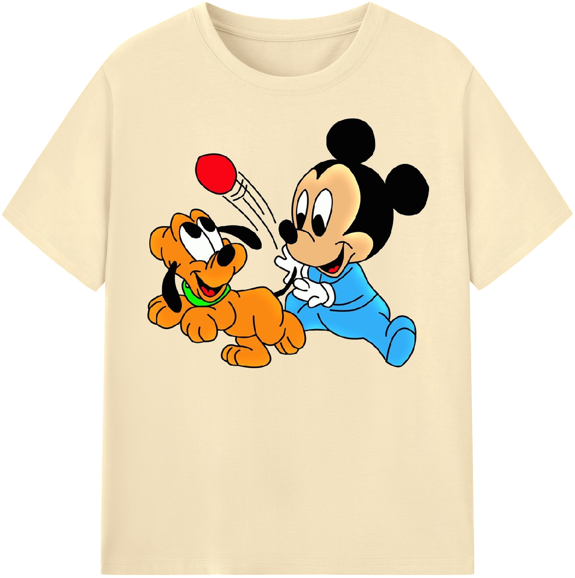 （画像用） ミッキーマウス Mickey Mouse 綿100％半袖Tシャツ（フロントプリント）