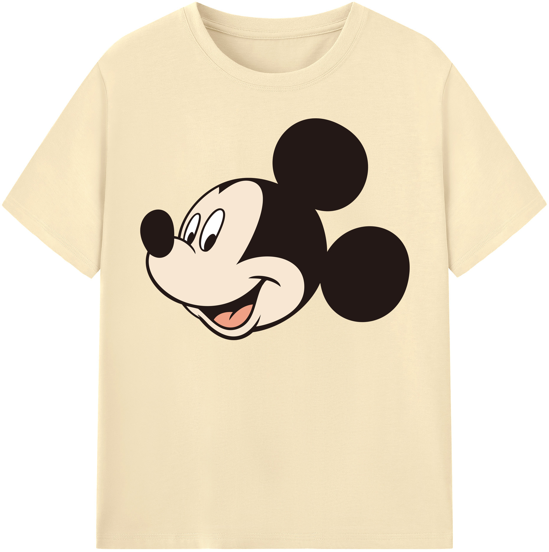 （画像用） ミッキーマウス Mickey Mouse 綿100％半袖Tシャツ（フロントプリント）