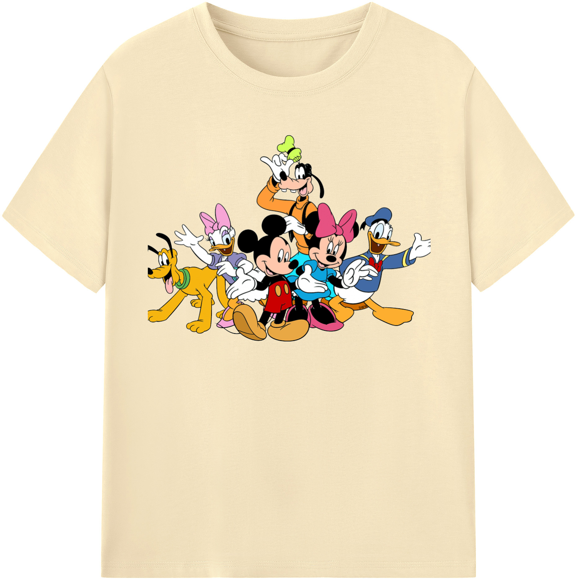 （画像用） ミッキーマウス Mickey Mouse 綿100％半袖Tシャツ（フロントプリント）
