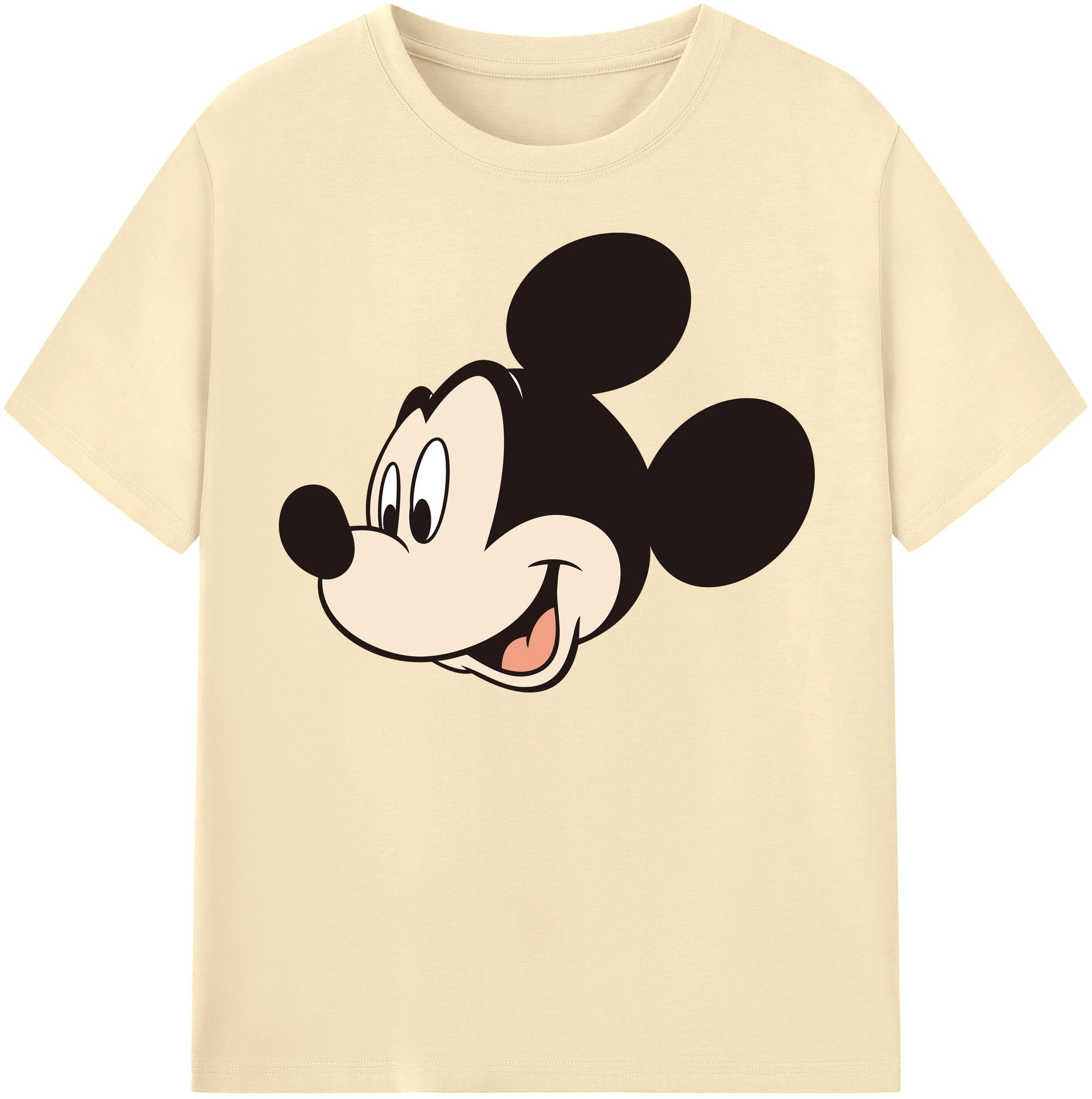 （画像用） ミッキーマウス Mickey Mouse 綿100％半袖Tシャツ（フロントプリント）