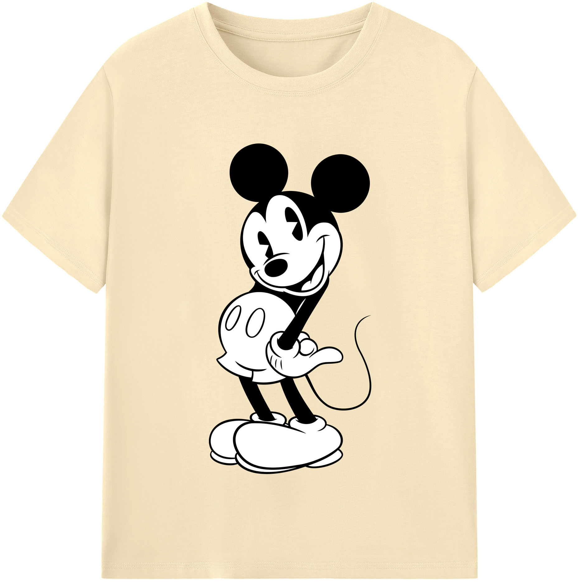 （画像用） ミッキーマウス Mickey Mouse 綿100％半袖Tシャツ（フロントプリント）