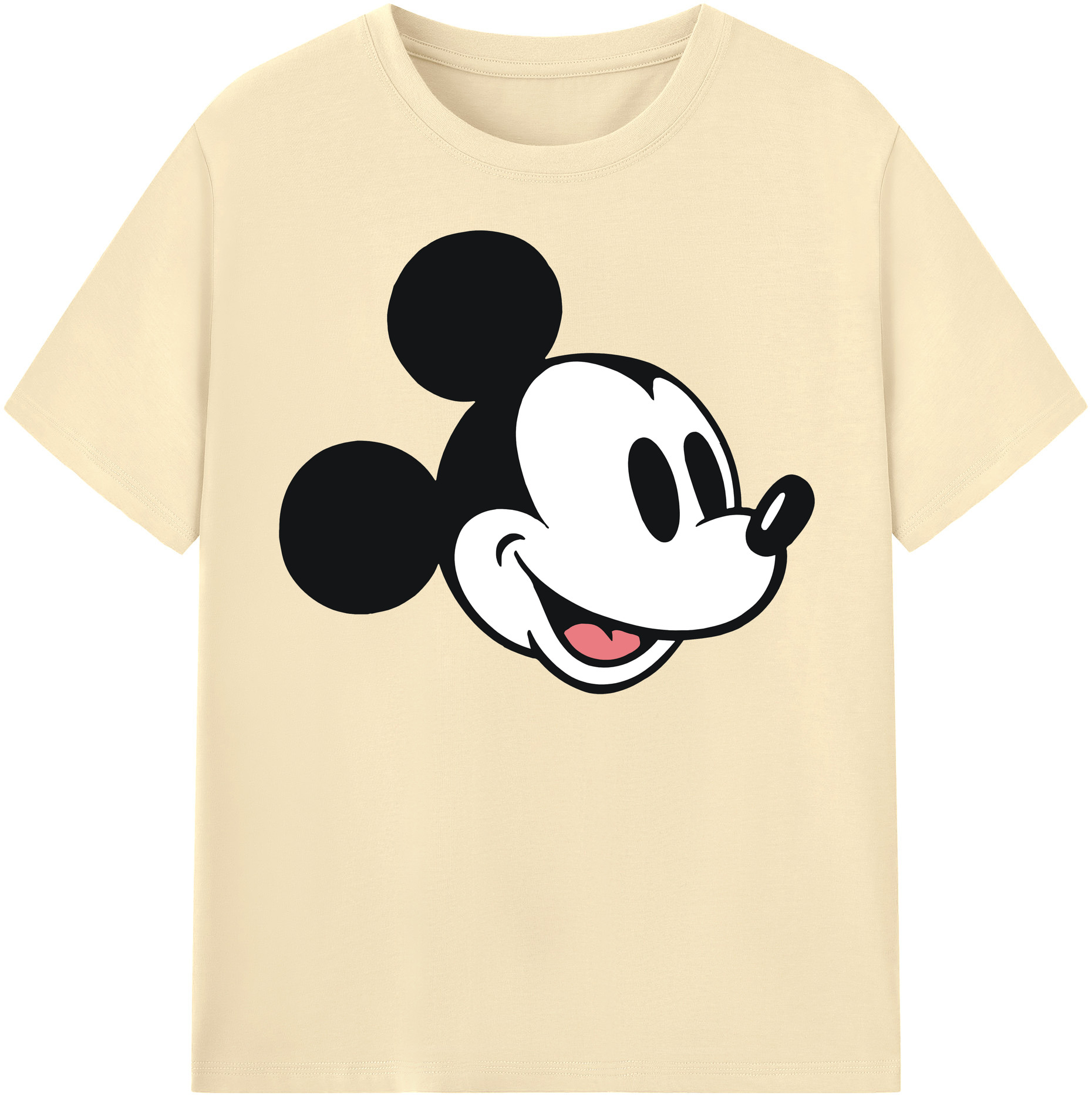 （画像用） ミッキーマウス Mickey Mouse 綿100％半袖Tシャツ（フロントプリント）