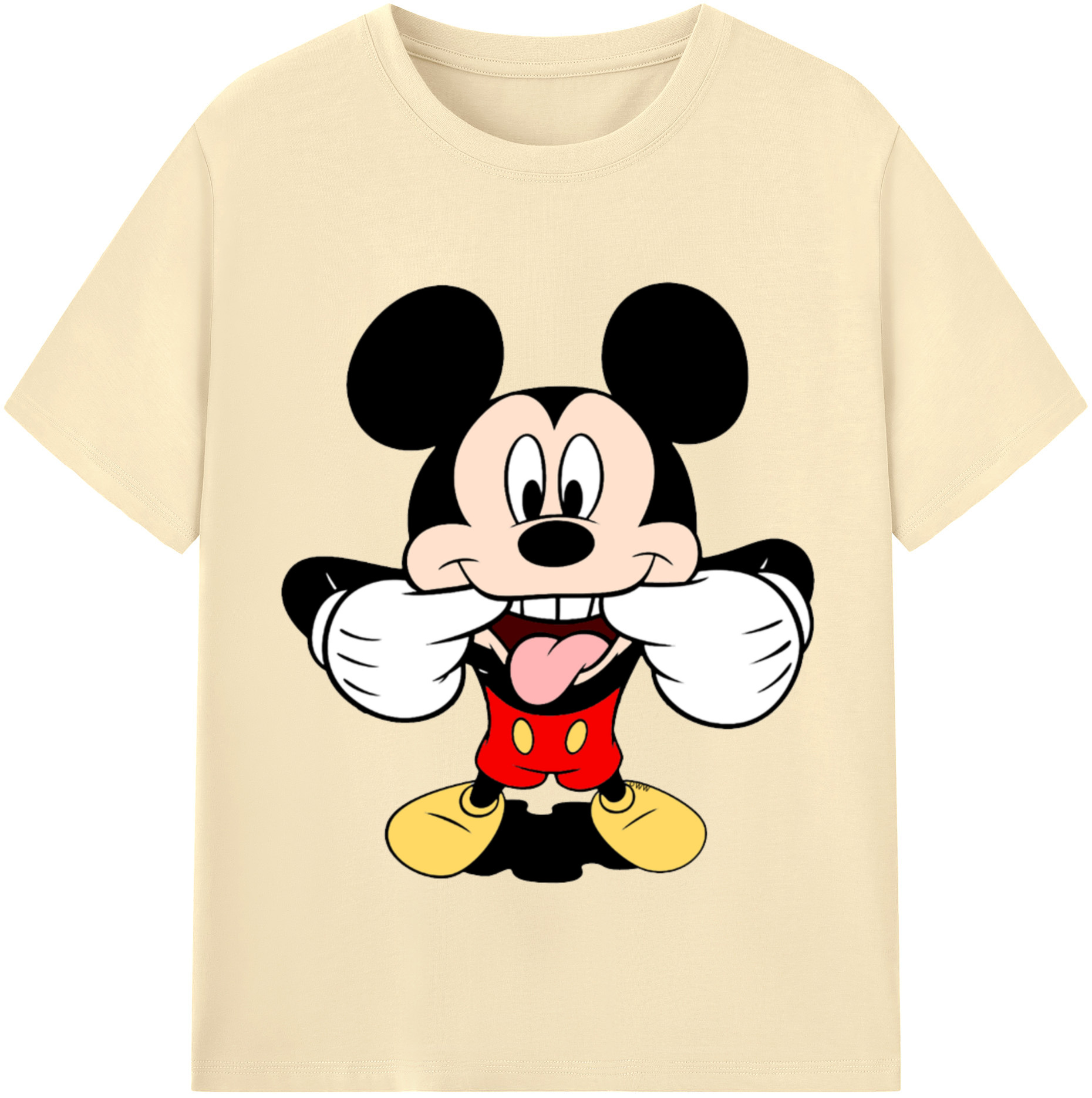 （画像用） ミッキーマウス Mickey Mouse 綿100％半袖Tシャツ（フロントプリント）