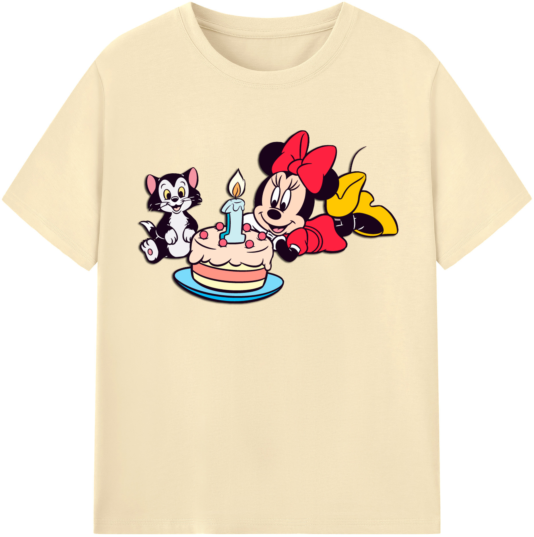 （画像用） ミッキーマウス Mickey Mouse 綿100％半袖Tシャツ（フロントプリント）