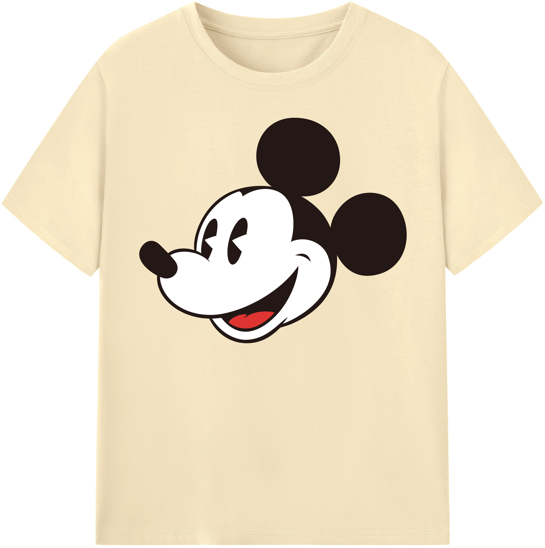 （画像用） ミッキーマウス Mickey Mouse 綿100％半袖Tシャツ（フロントプリント）