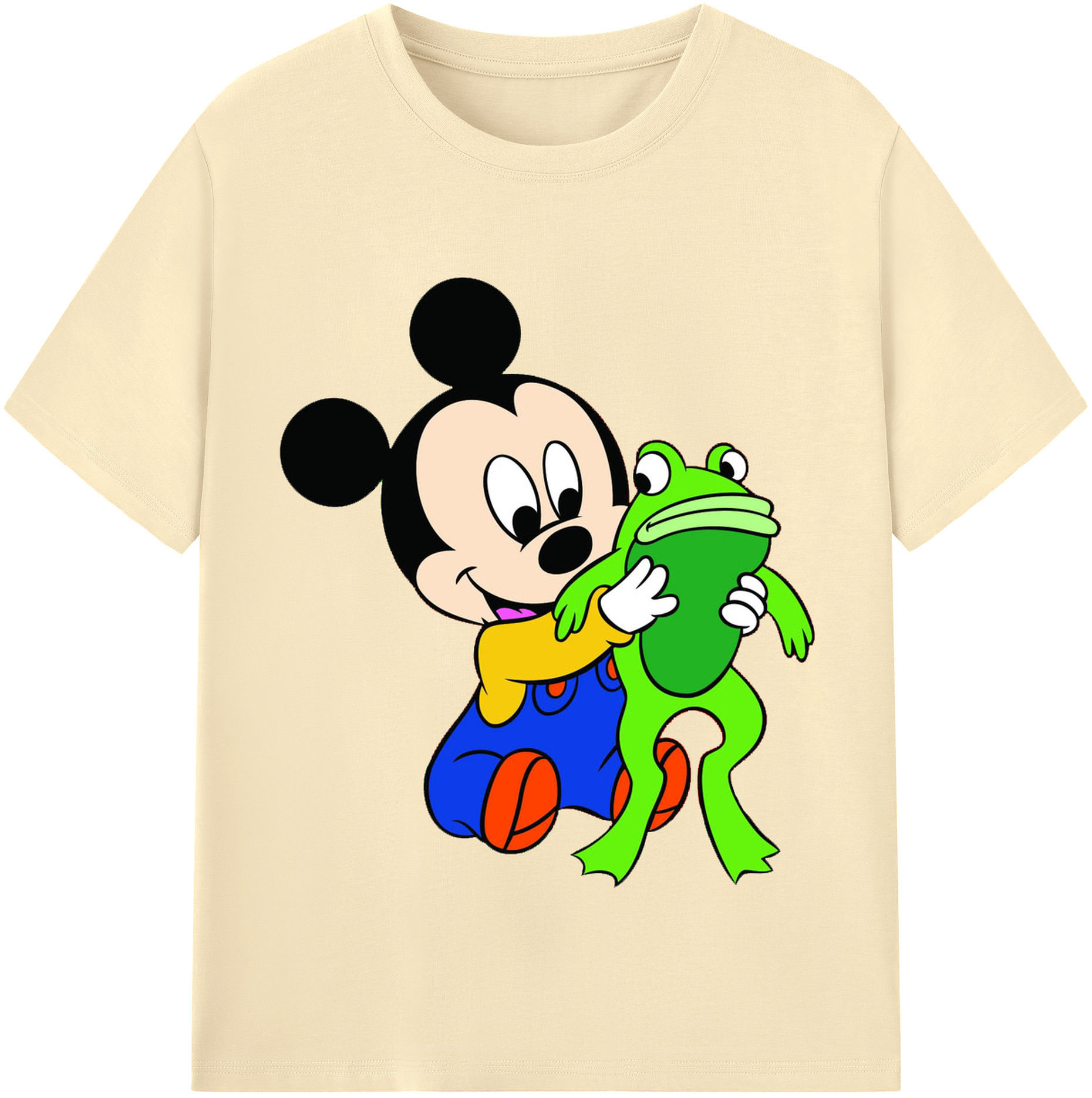 （画像用） ミッキーマウス Mickey Mouse 綿100％半袖Tシャツ（フロントプリント）