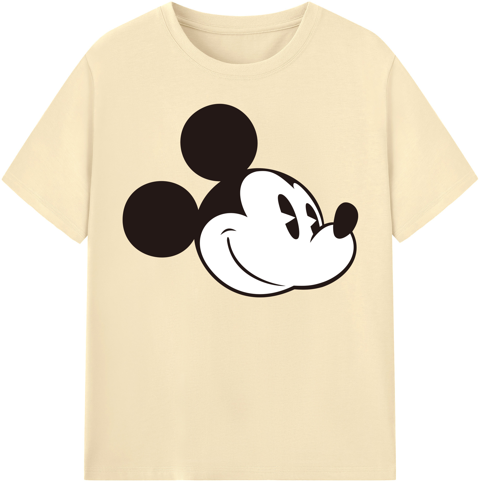 （画像用） ミッキーマウス Mickey Mouse 綿100％半袖Tシャツ（フロントプリント）
