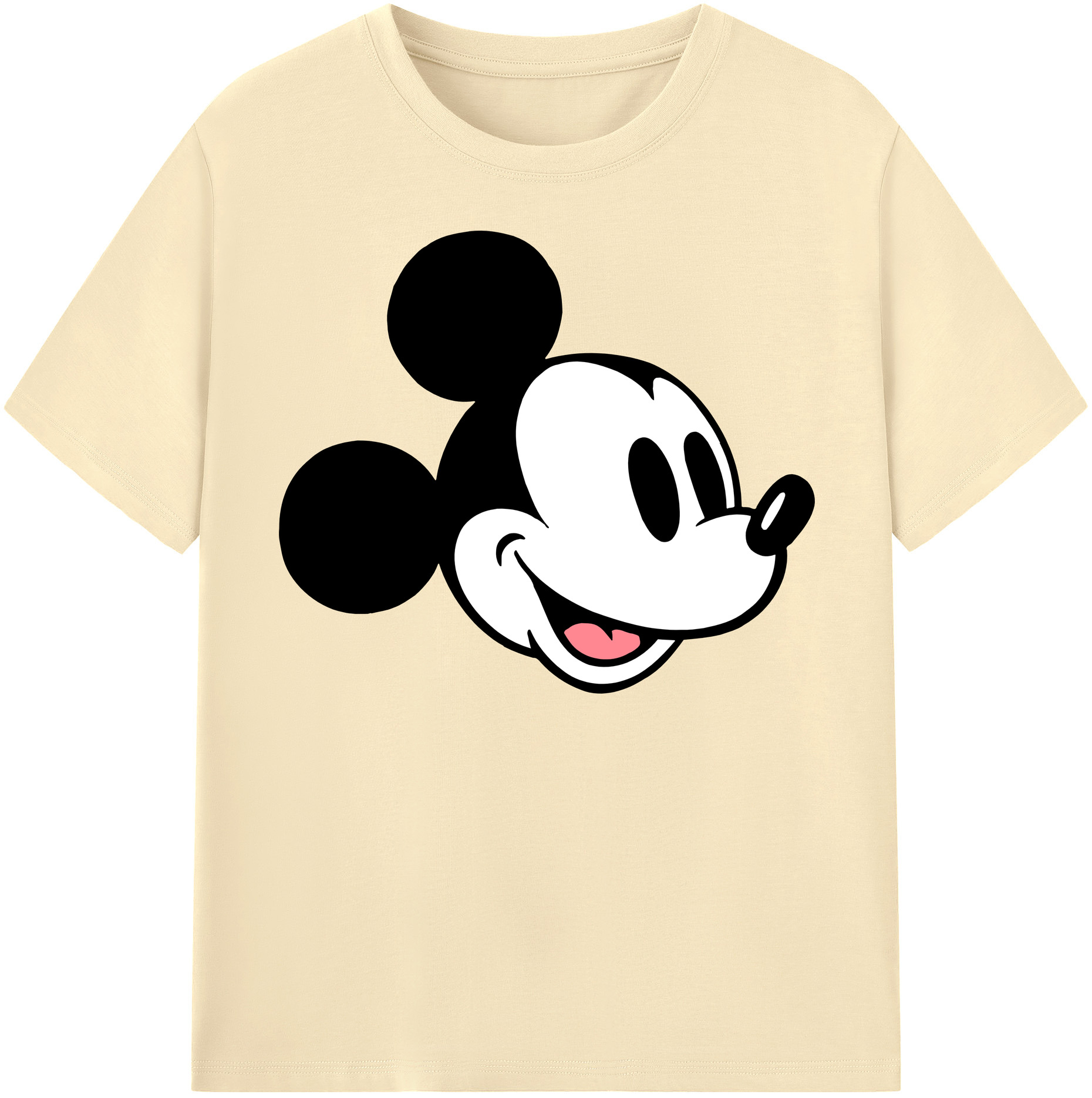 （画像用） ミッキーマウス Mickey Mouse 綿100％半袖Tシャツ（フロントプリント）