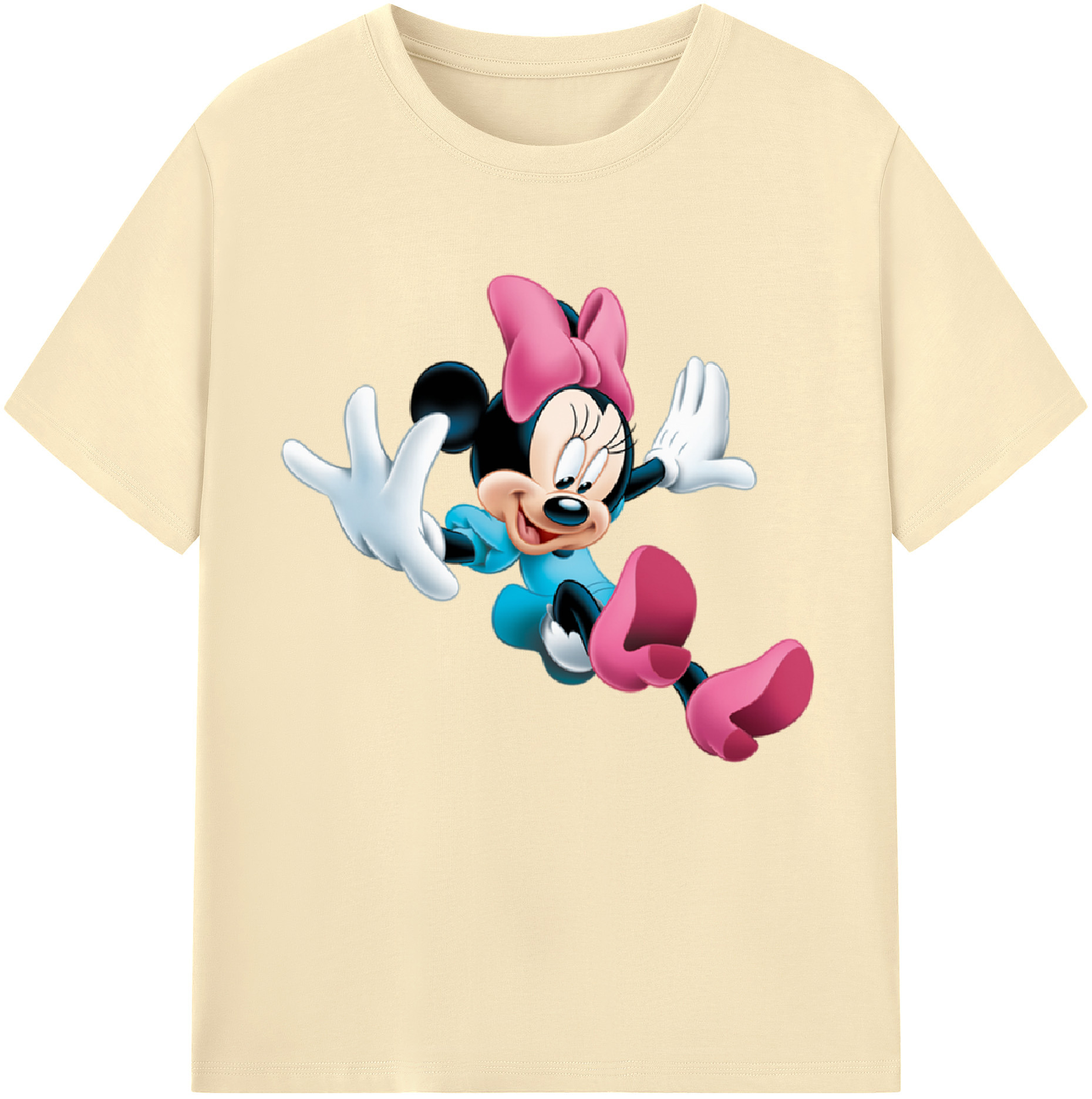 （画像用） ミッキーマウス Mickey Mouse 綿100％半袖Tシャツ（フロントプリント）