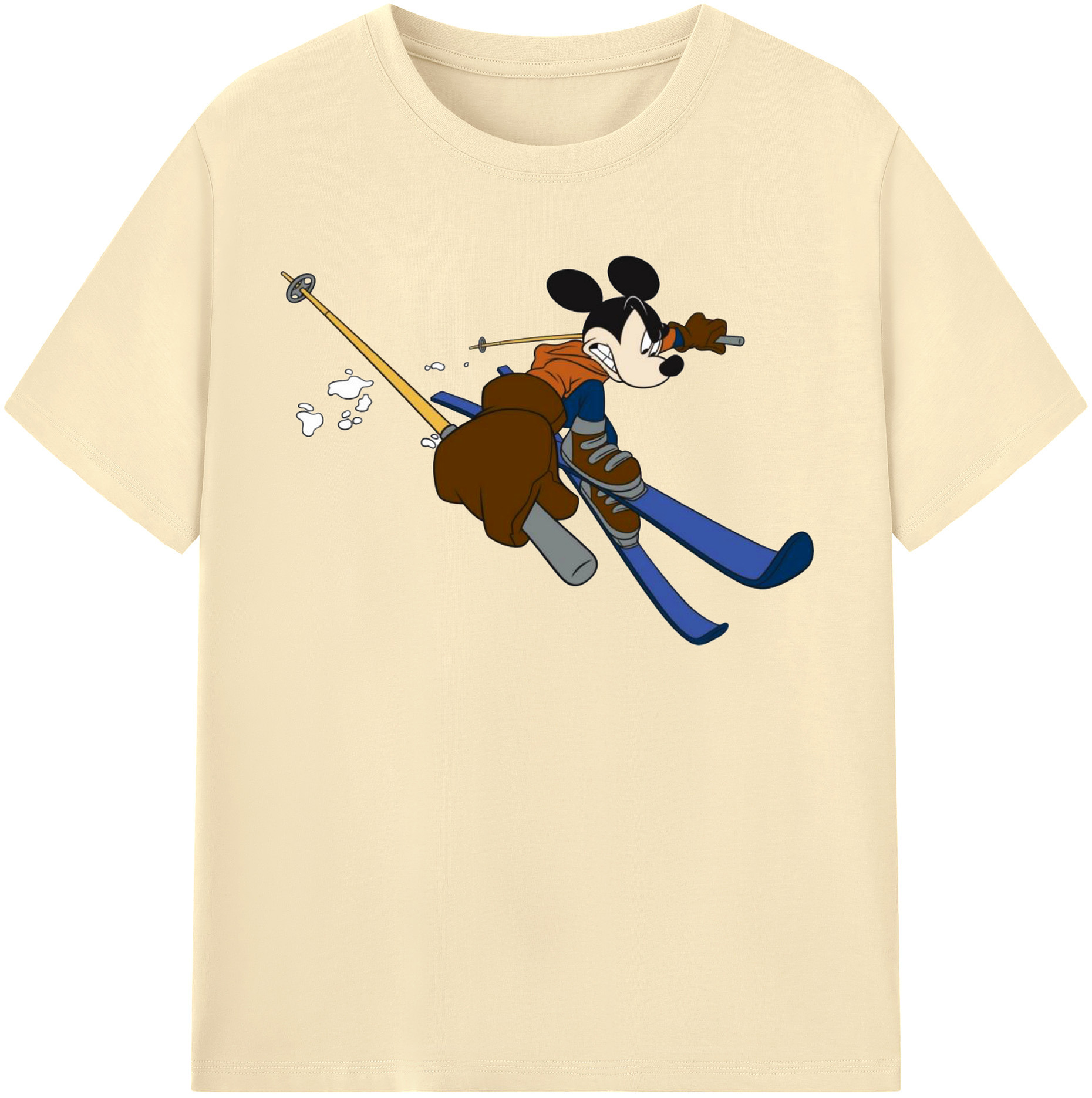 （画像用） ミッキーマウス Mickey Mouse 綿100％半袖Tシャツ（フロントプリント）