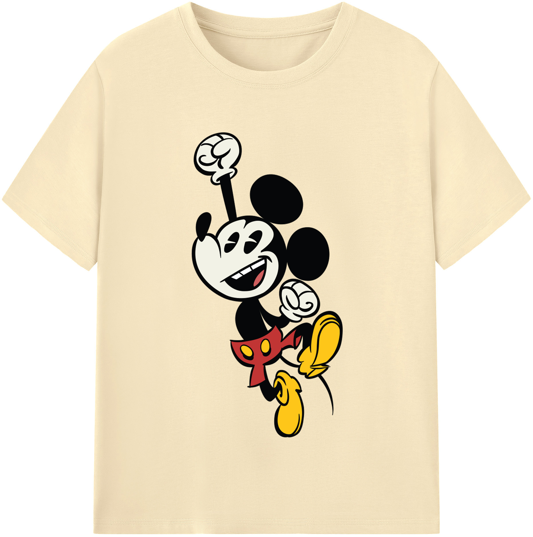 （画像用） ミッキーマウス Mickey Mouse 綿100％半袖Tシャツ（フロントプリント）