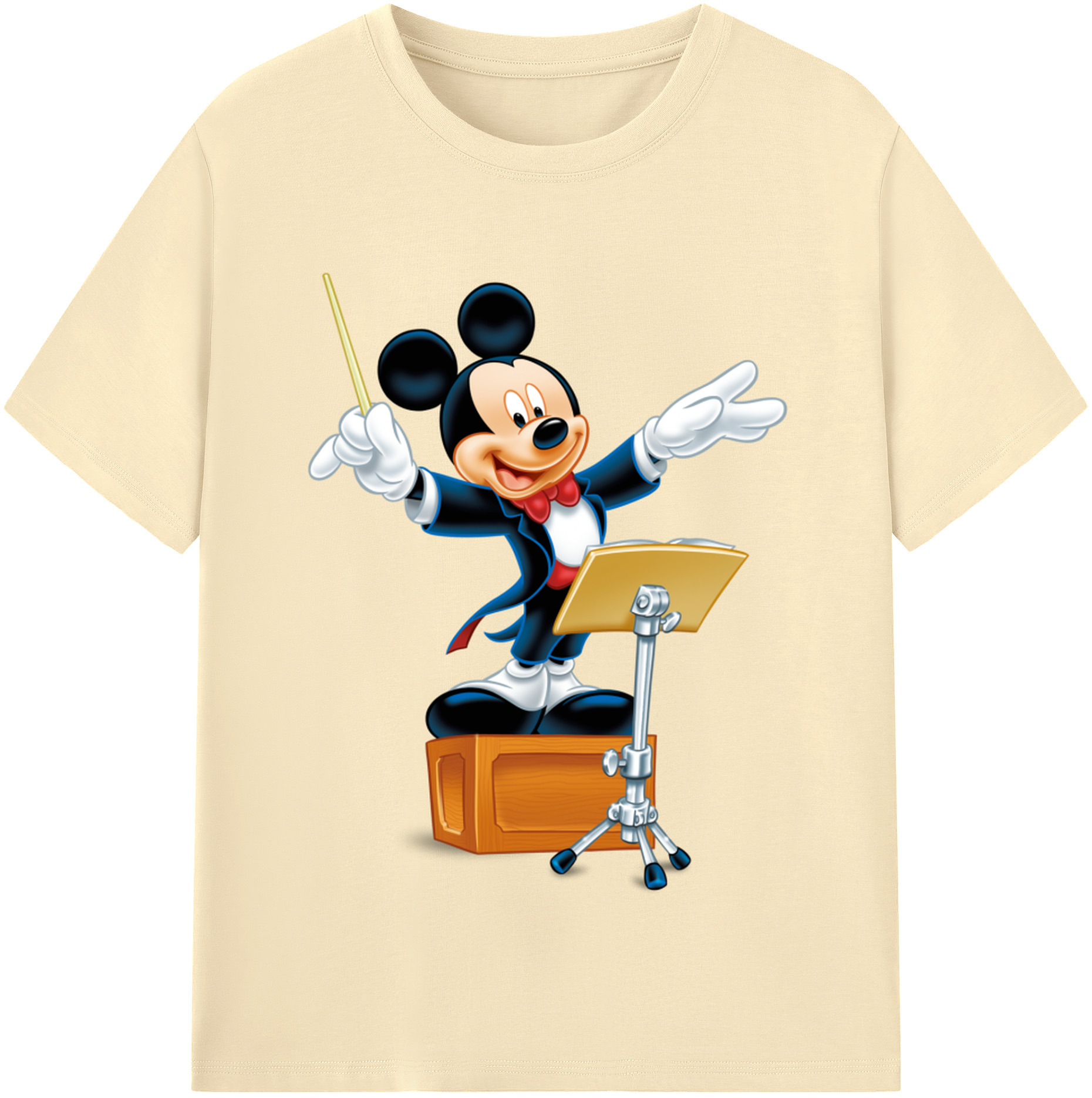 （画像用） ミッキーマウス Mickey Mouse 綿100％半袖Tシャツ（フロントプリント）
