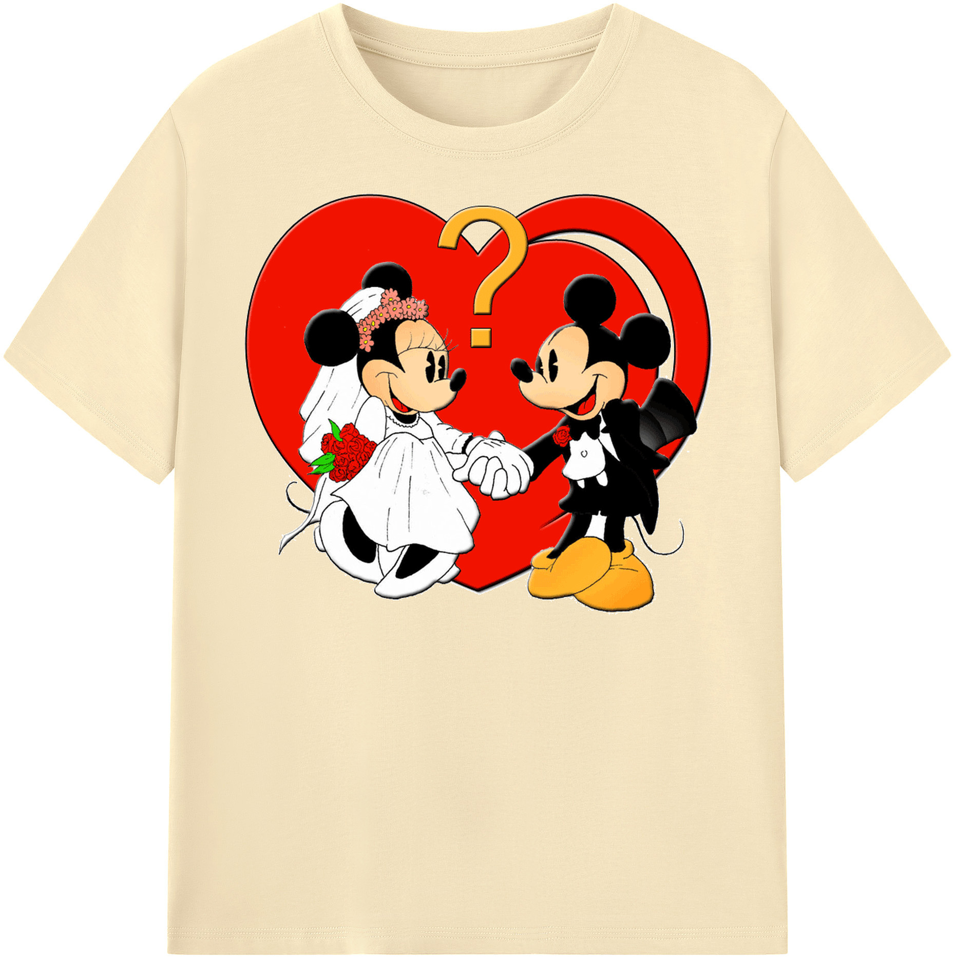 （画像用） ミッキーマウス Mickey Mouse 綿100％半袖Tシャツ（フロントプリント）