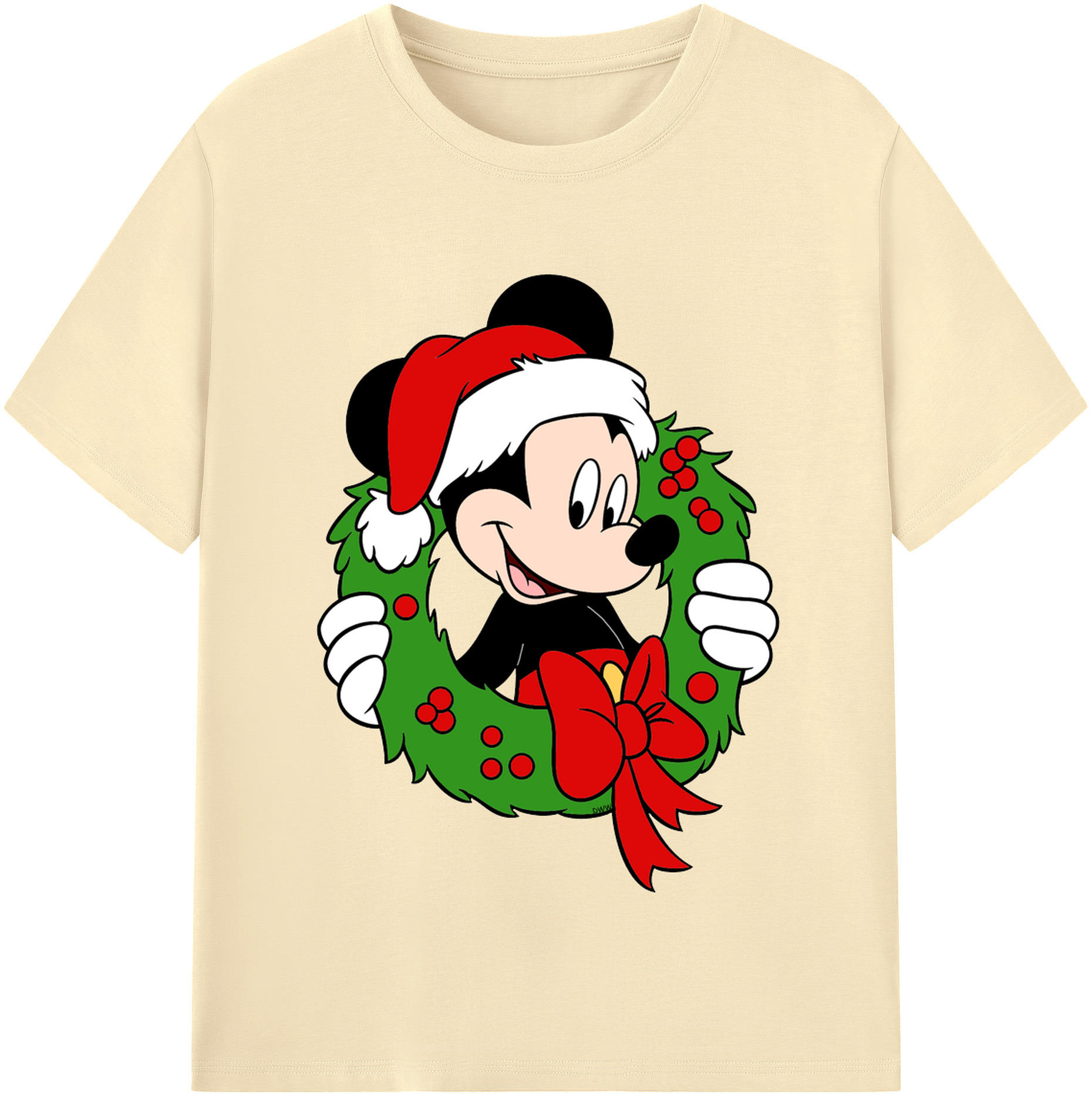（画像用） ミッキーマウス Mickey Mouse 綿100％半袖Tシャツ（フロントプリント）