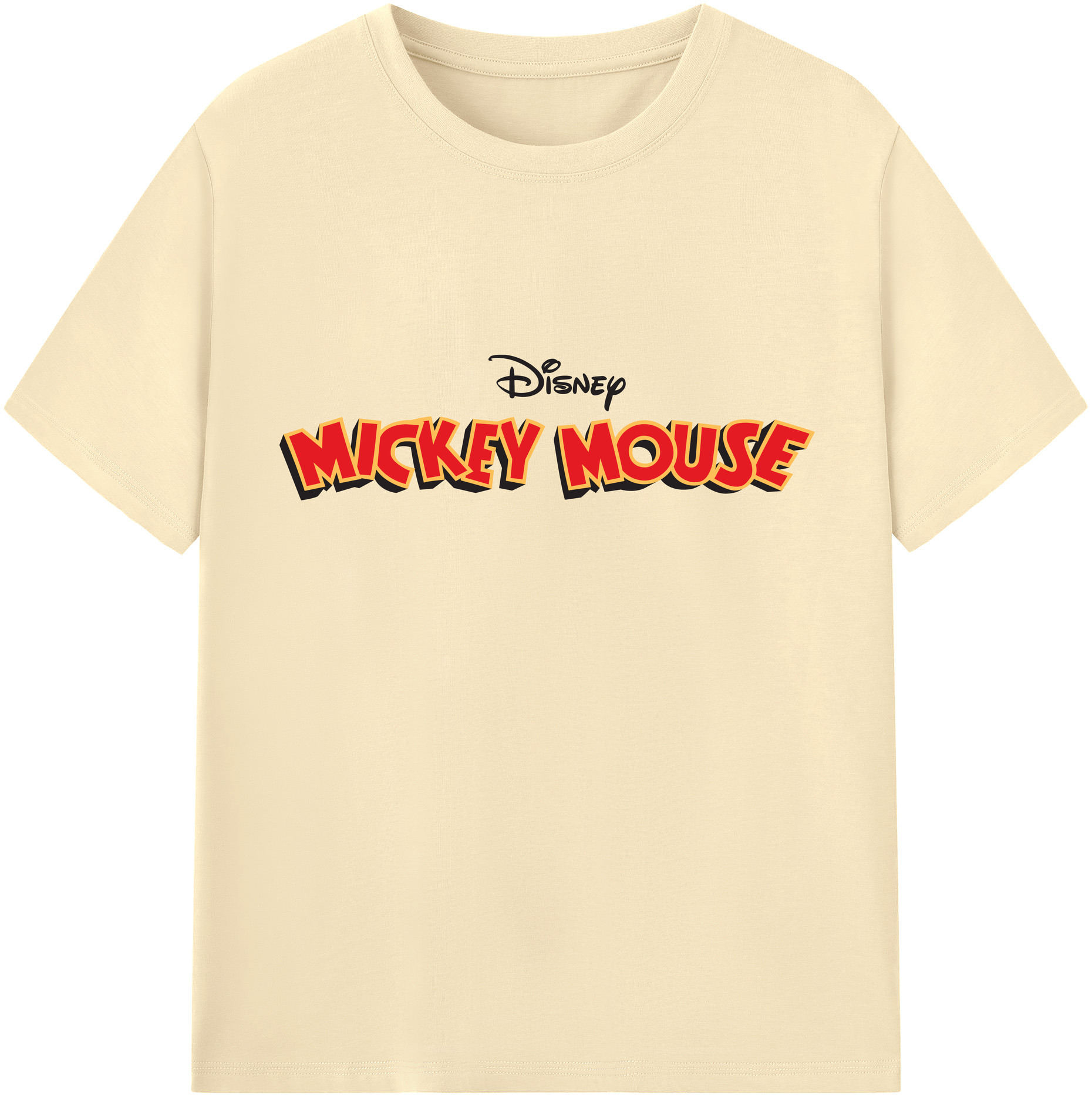 （画像用） ミッキーマウス Mickey Mouse 綿100％半袖Tシャツ（フロントプリント）