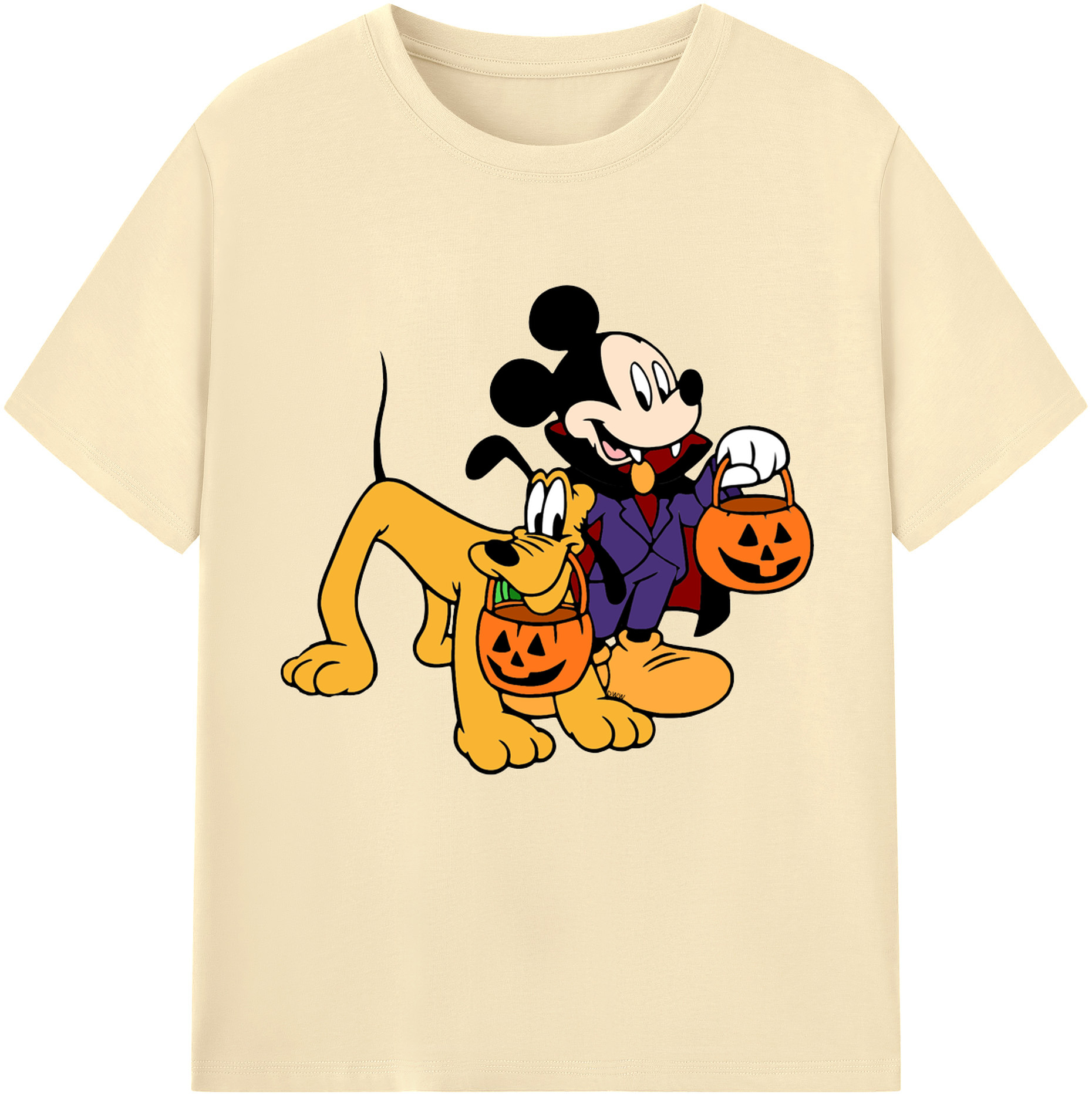 （画像用） ミッキーマウス Mickey Mouse 綿100％半袖Tシャツ（フロントプリント）