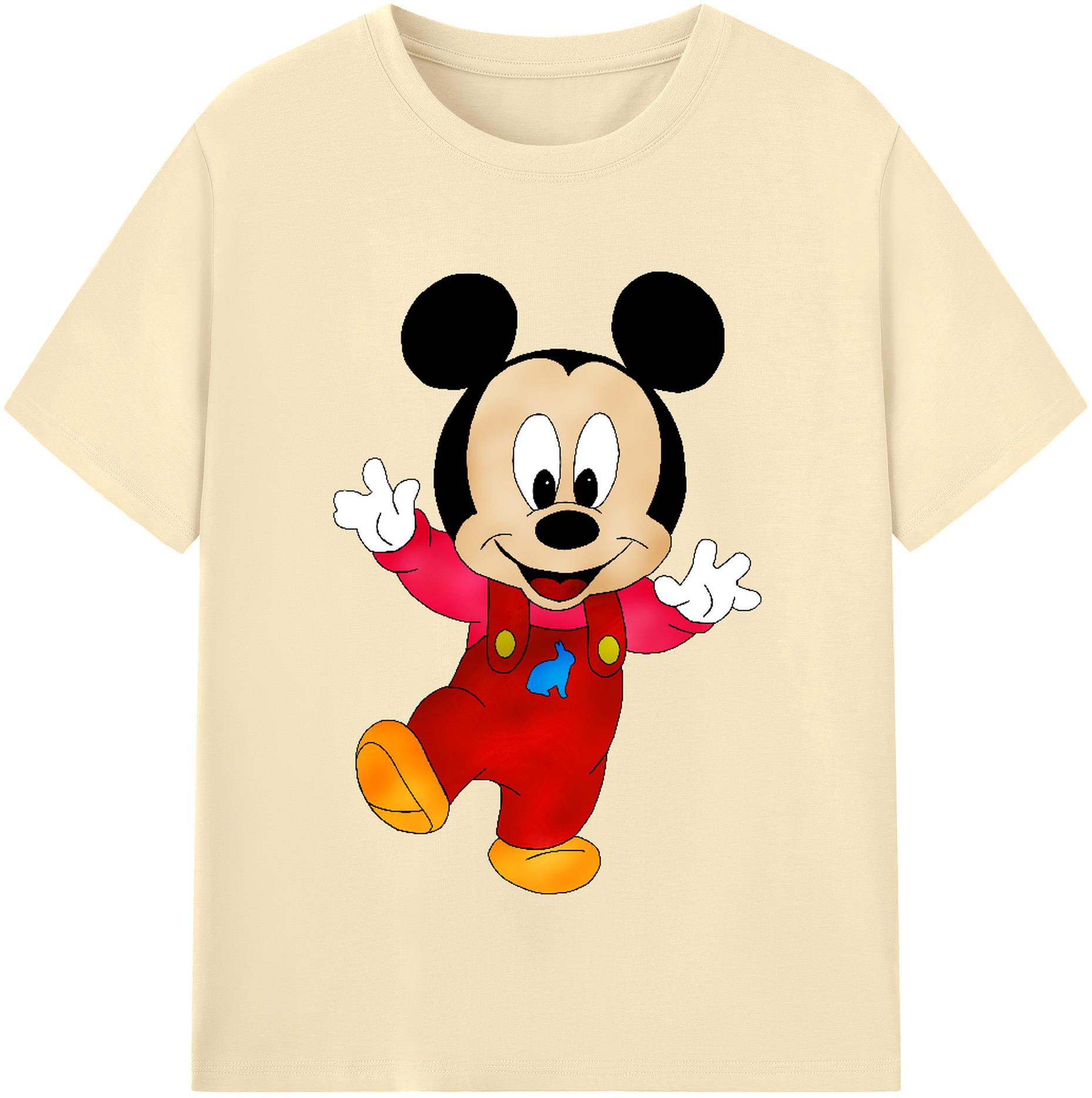 （画像用） ミッキーマウス Mickey Mouse 綿100％半袖Tシャツ（フロントプリント）