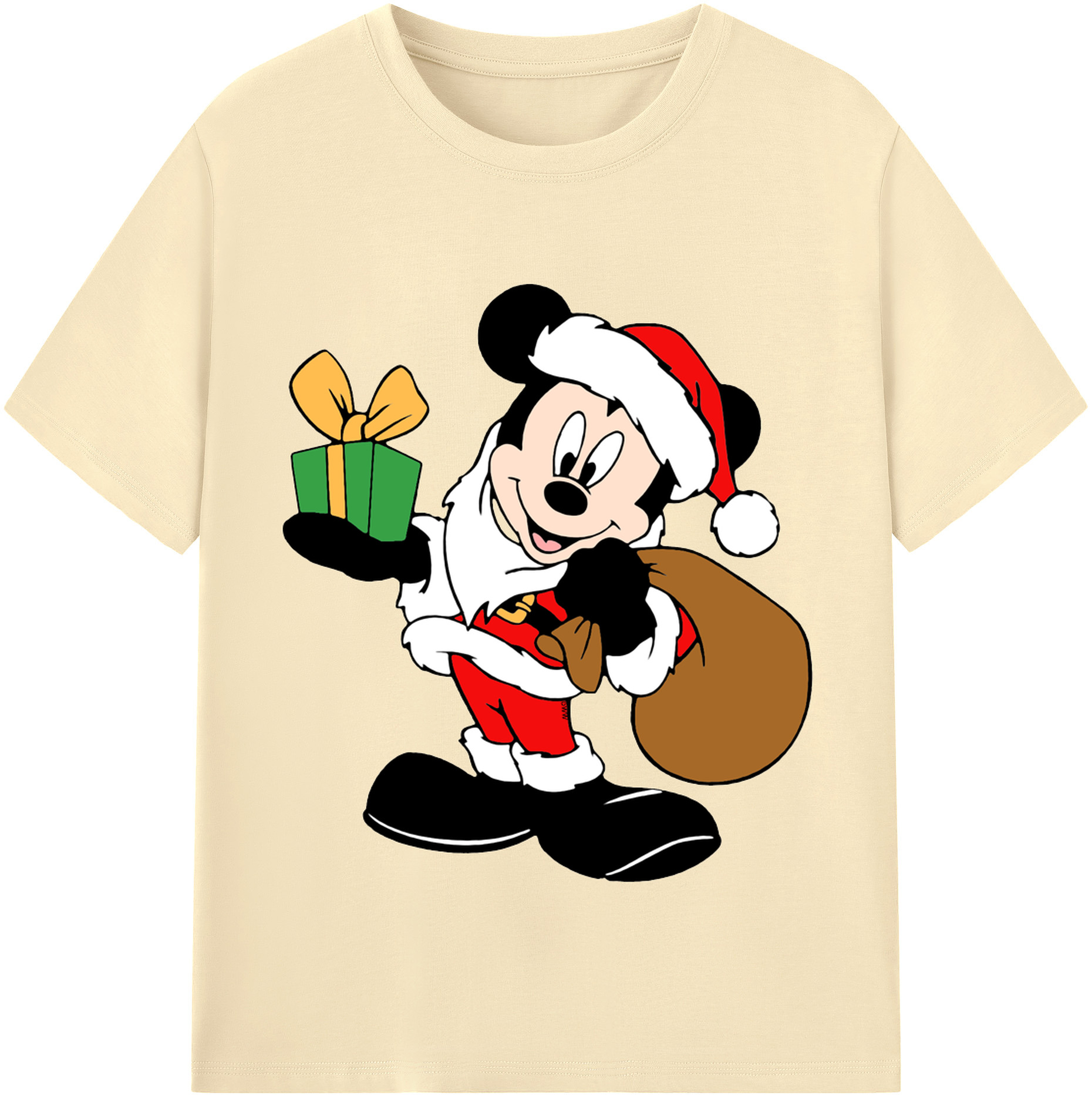 （画像用） ミッキーマウス Mickey Mouse 綿100％半袖Tシャツ（フロントプリント）
