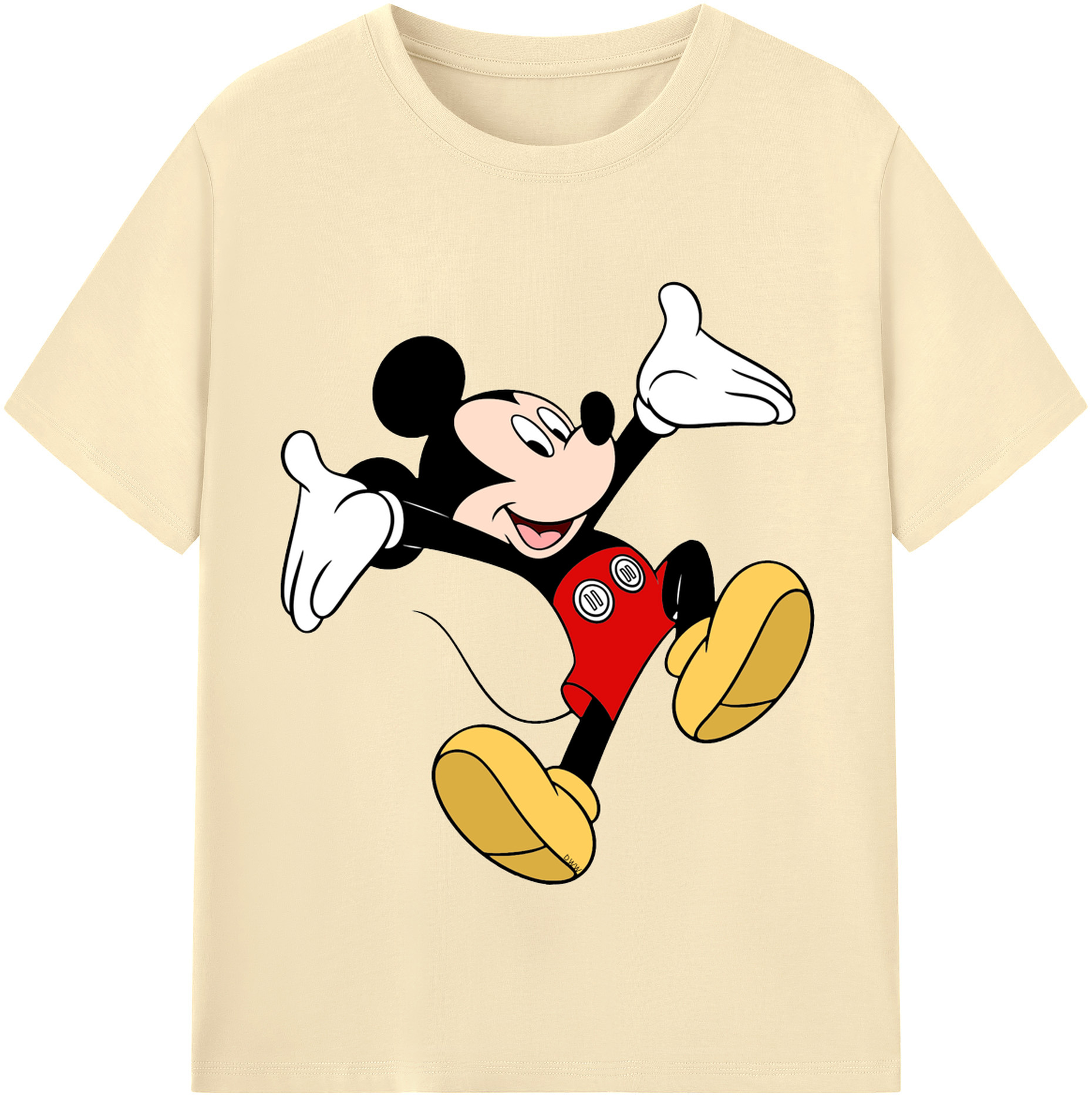 （画像用） ミッキーマウス Mickey Mouse 綿100％半袖Tシャツ（フロントプリント）