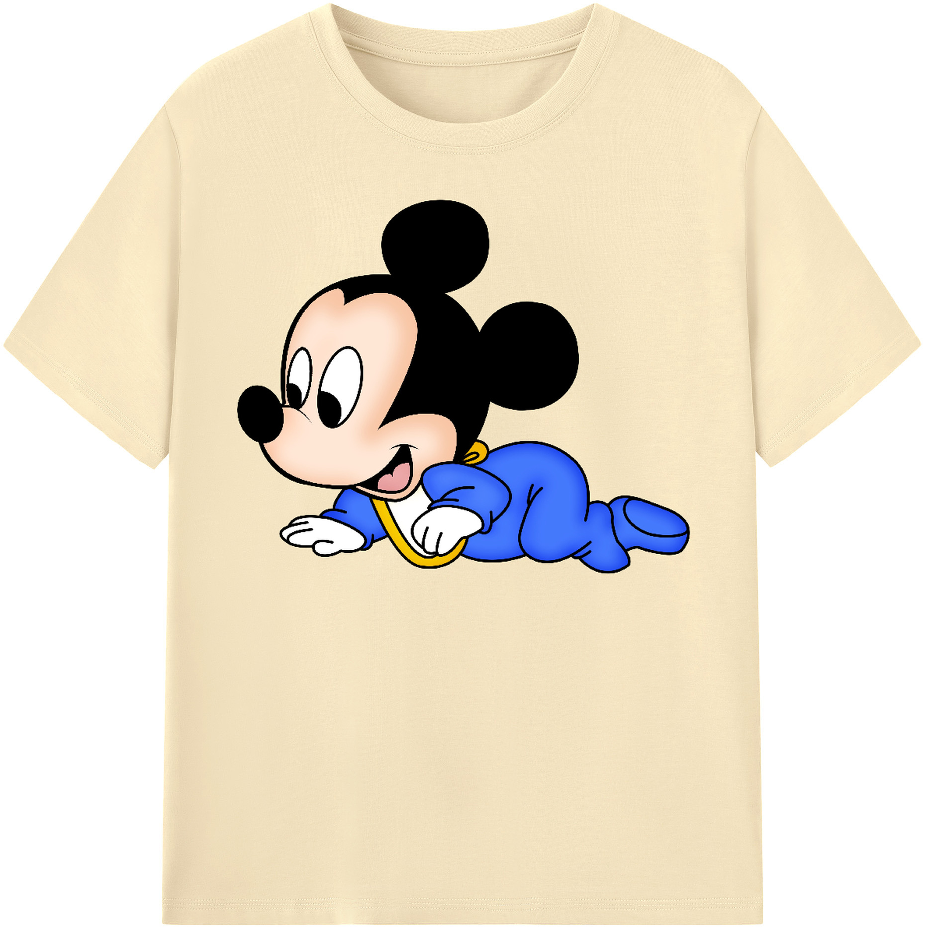 （画像用） ミッキーマウス Mickey Mouse 綿100％半袖Tシャツ（フロントプリント）