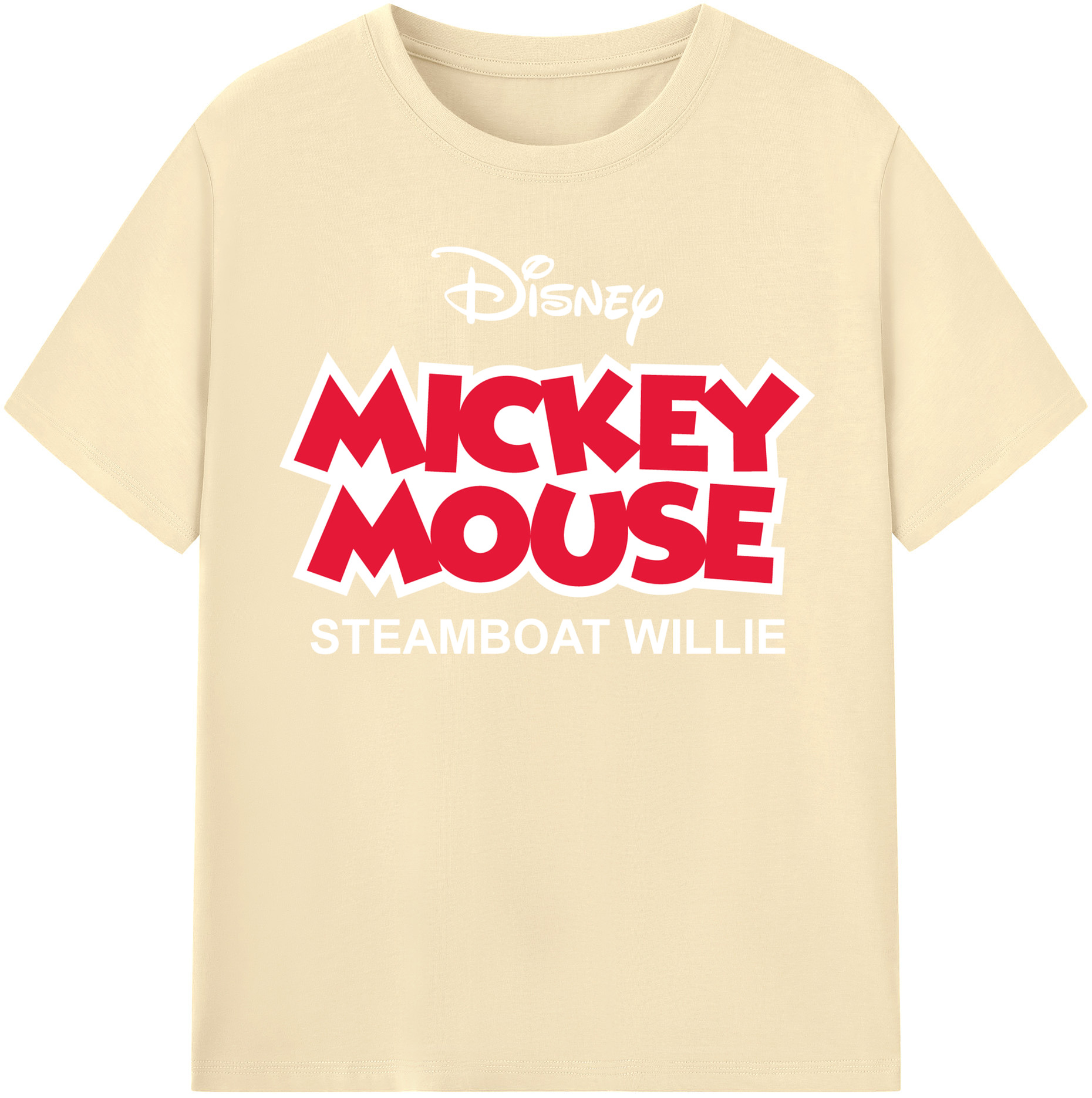 （画像用） ミッキーマウス Mickey Mouse 綿100％半袖Tシャツ（フロントプリント）