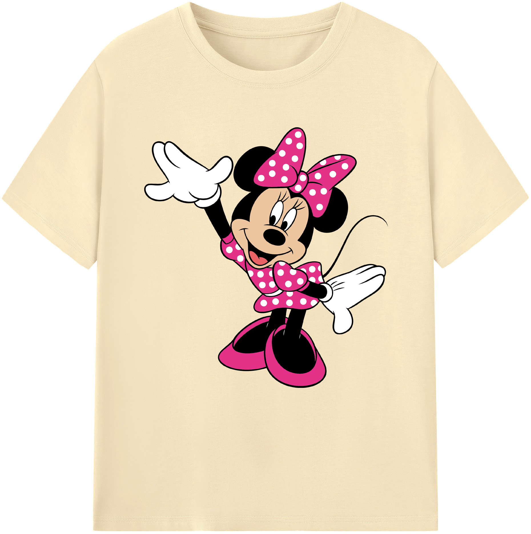 （画像用） ミッキーマウス Mickey Mouse 綿100％半袖Tシャツ（フロントプリント）