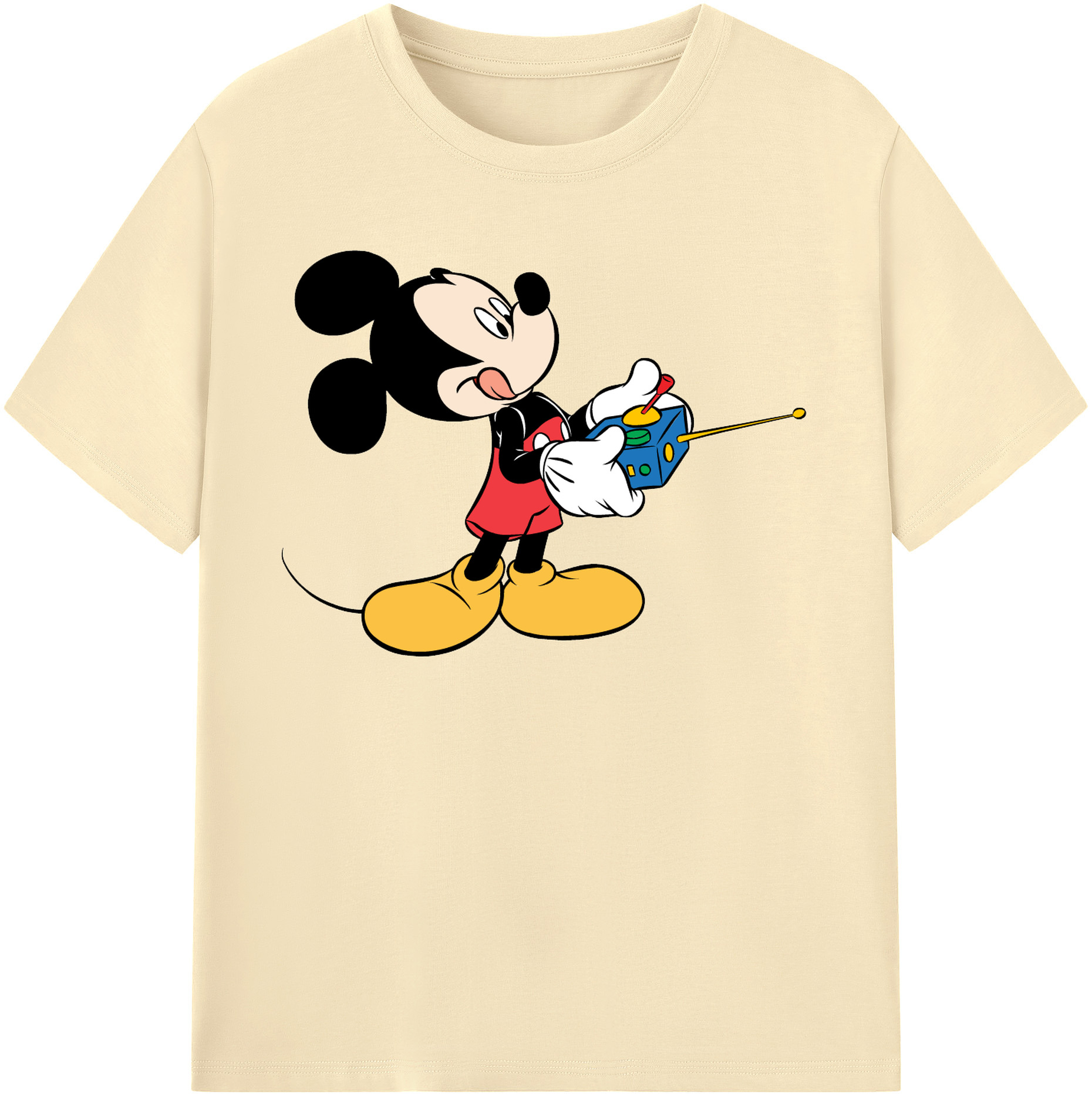 （画像用） ミッキーマウス Mickey Mouse 綿100％半袖Tシャツ（フロントプリント）