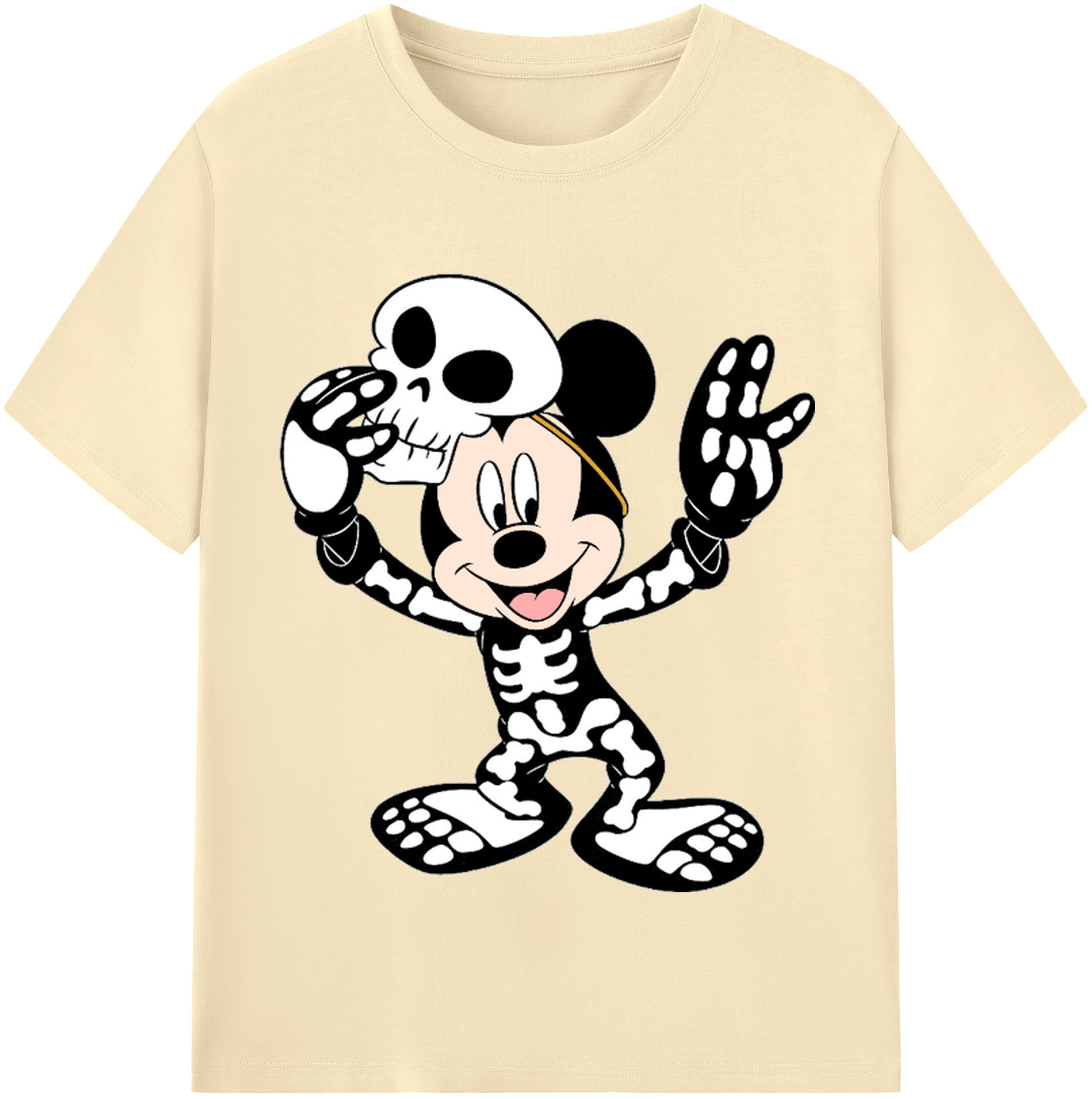 （画像用） ミッキーマウス Mickey Mouse 綿100％半袖Tシャツ（フロントプリント）