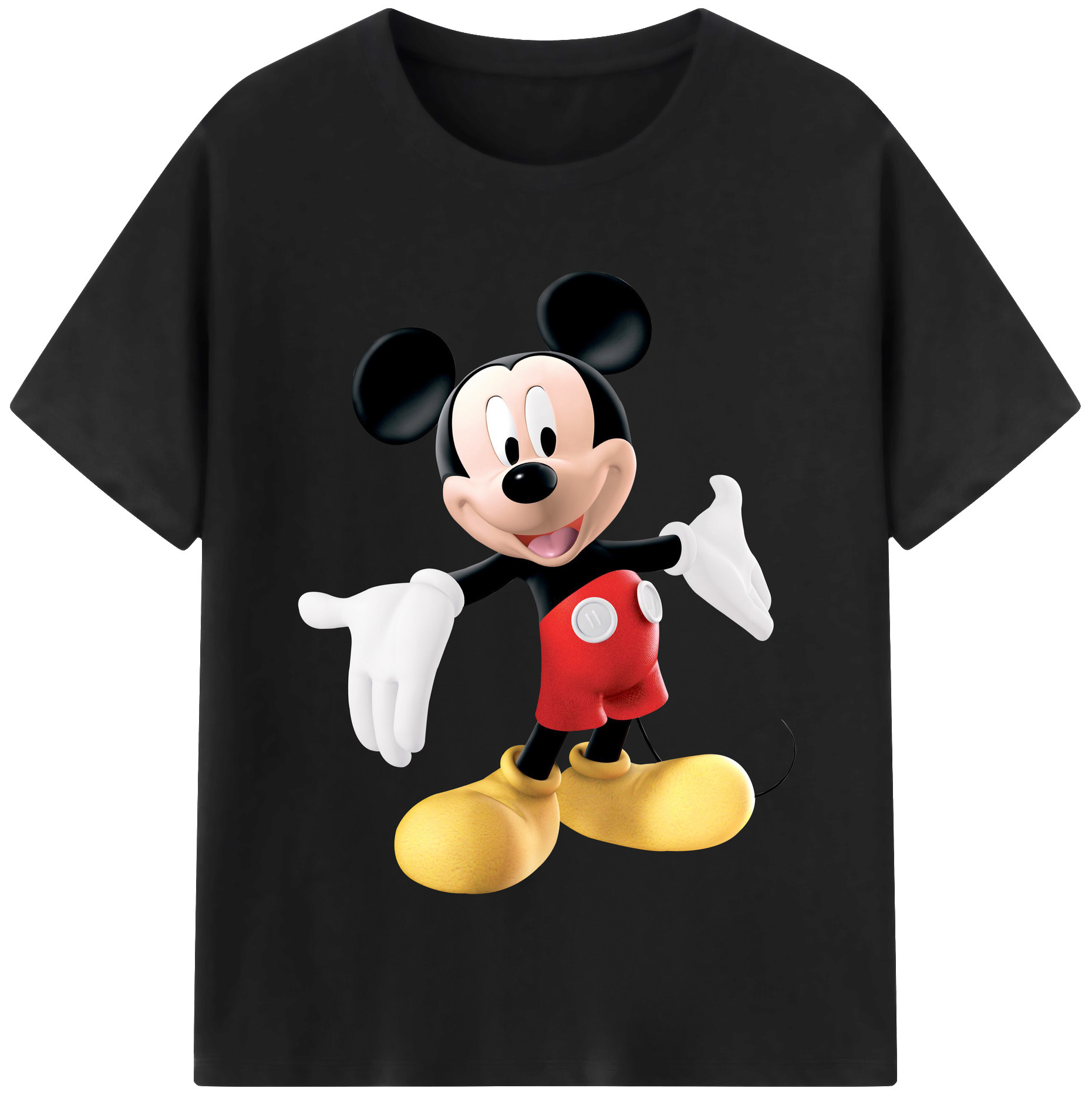 （画像用） ミッキーマウス Mickey Mouse 綿100％半袖Tシャツ（フロントプリント）