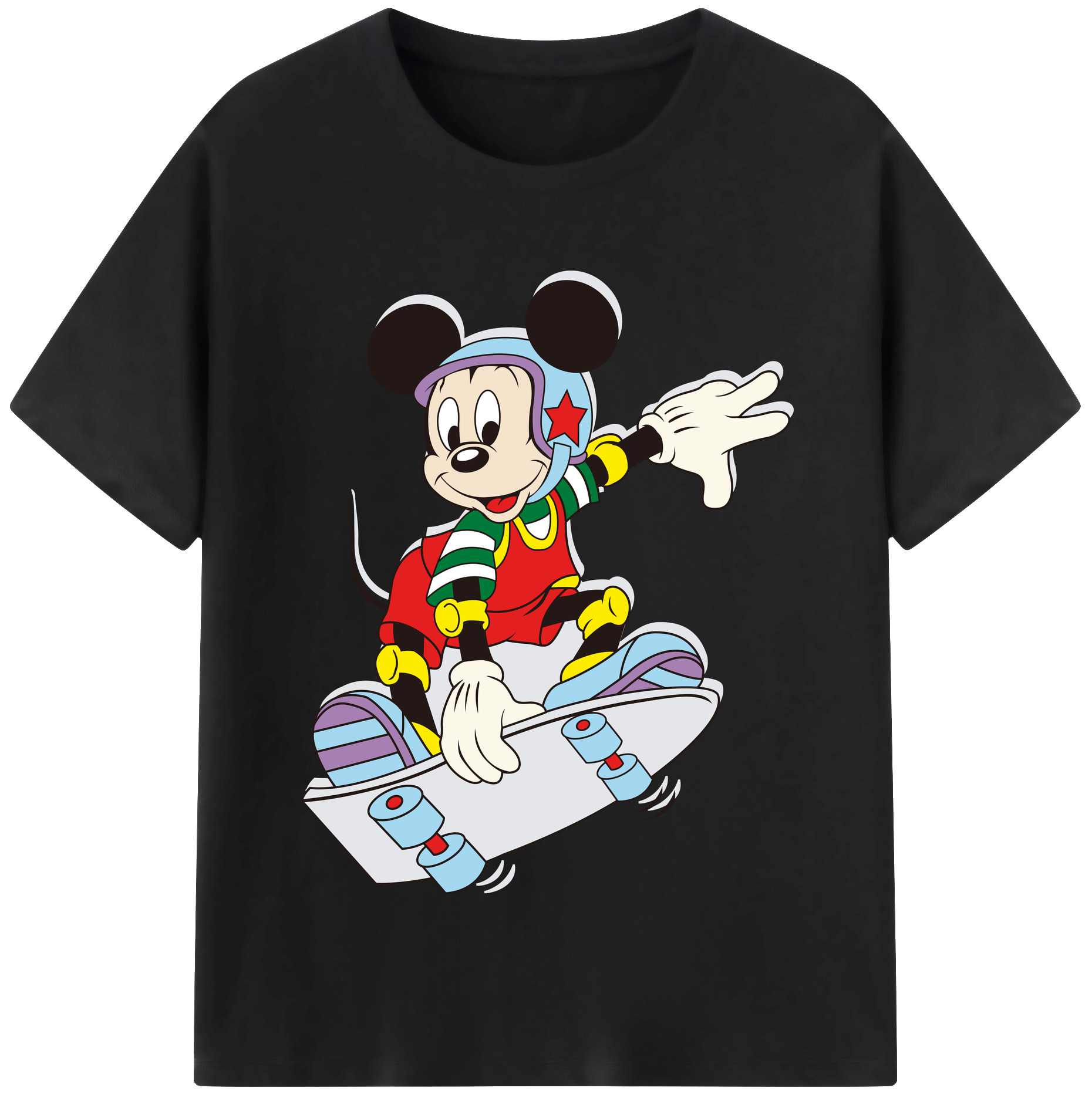 （画像用） ミッキーマウス Mickey Mouse 綿100％半袖Tシャツ（フロントプリント）