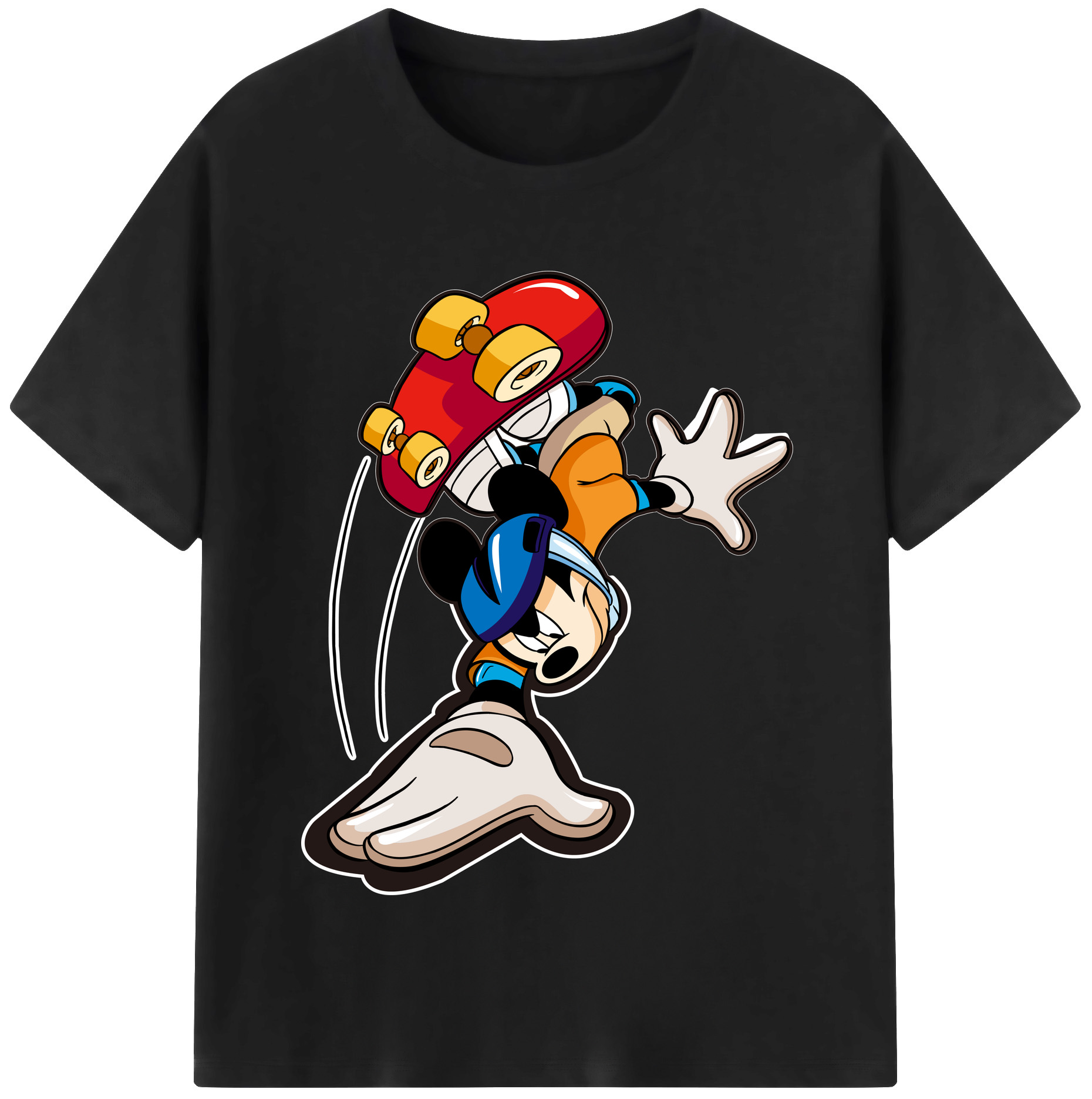 （画像用） ミッキーマウス Mickey Mouse 綿100％半袖Tシャツ（フロントプリント）