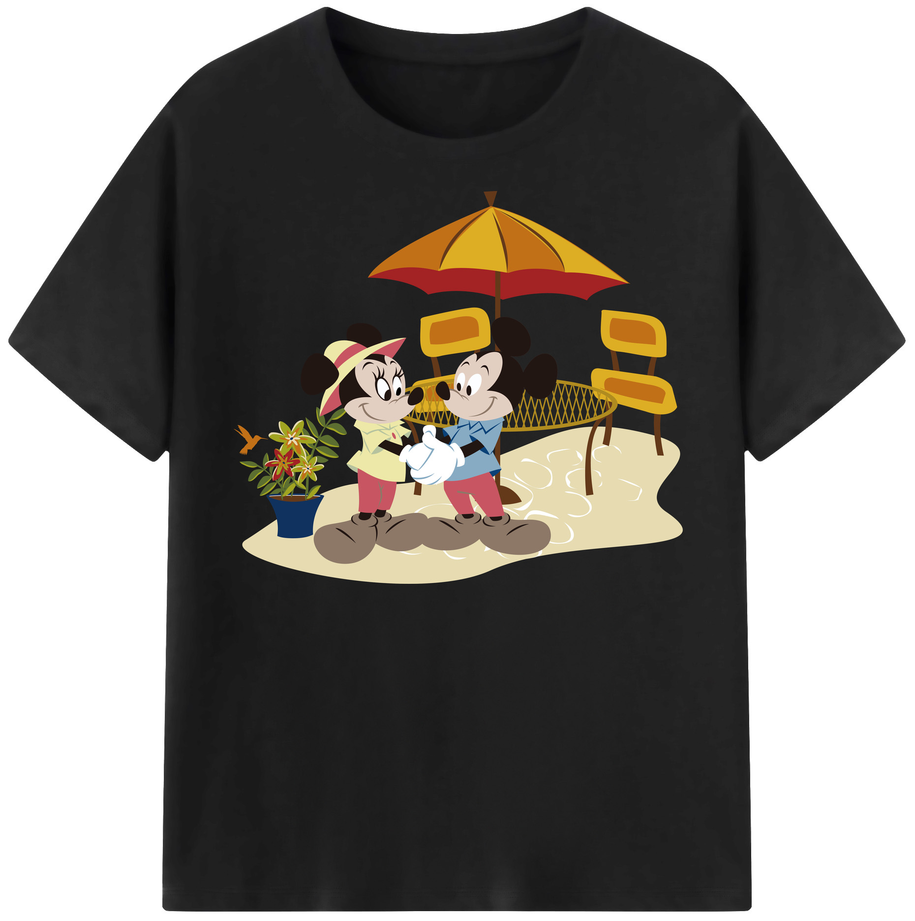 （画像用） ミッキーマウス Mickey Mouse 綿100％半袖Tシャツ（フロントプリント）