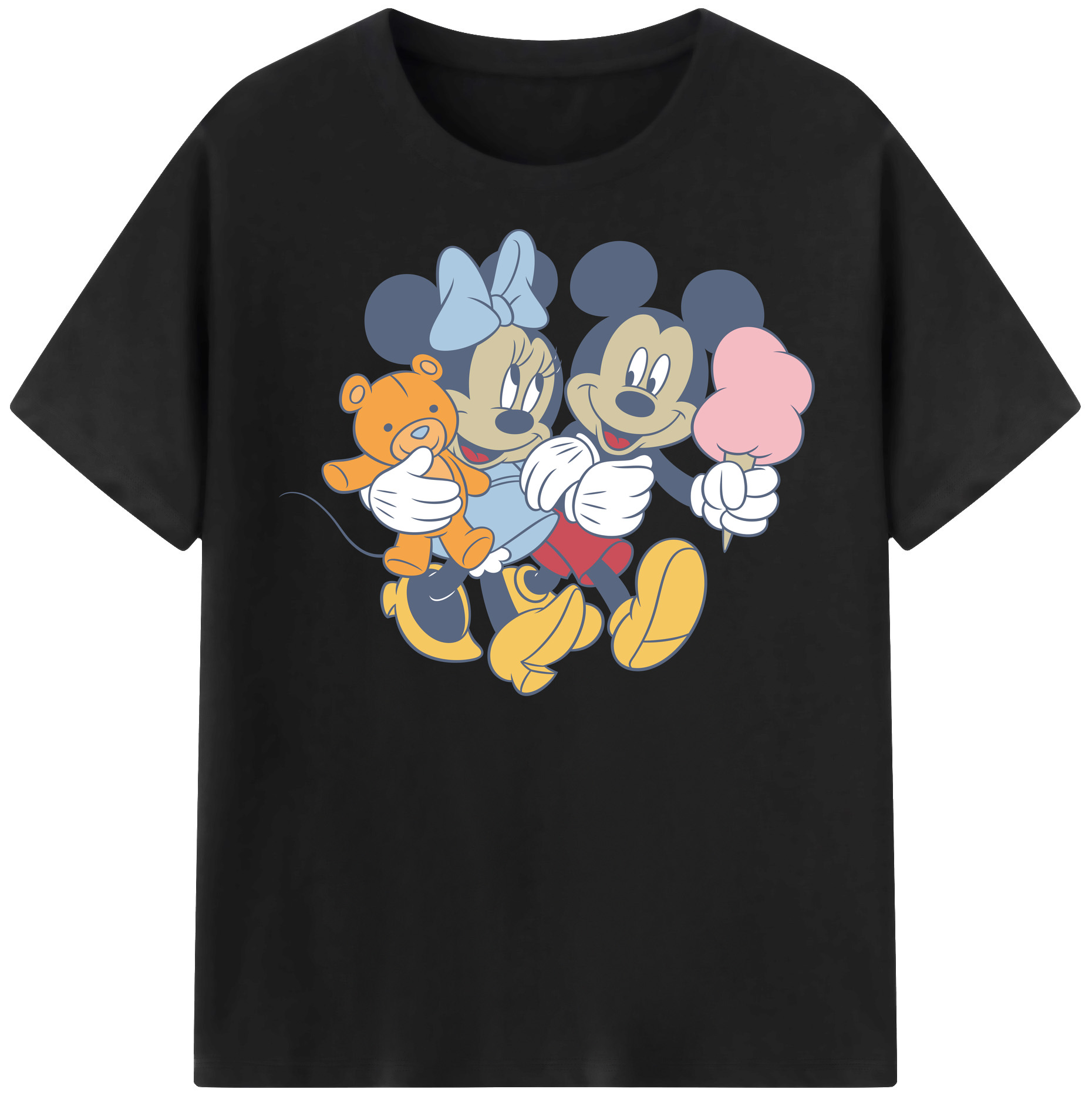 （画像用） ミッキーマウス Mickey Mouse 綿100％半袖Tシャツ（フロントプリント）