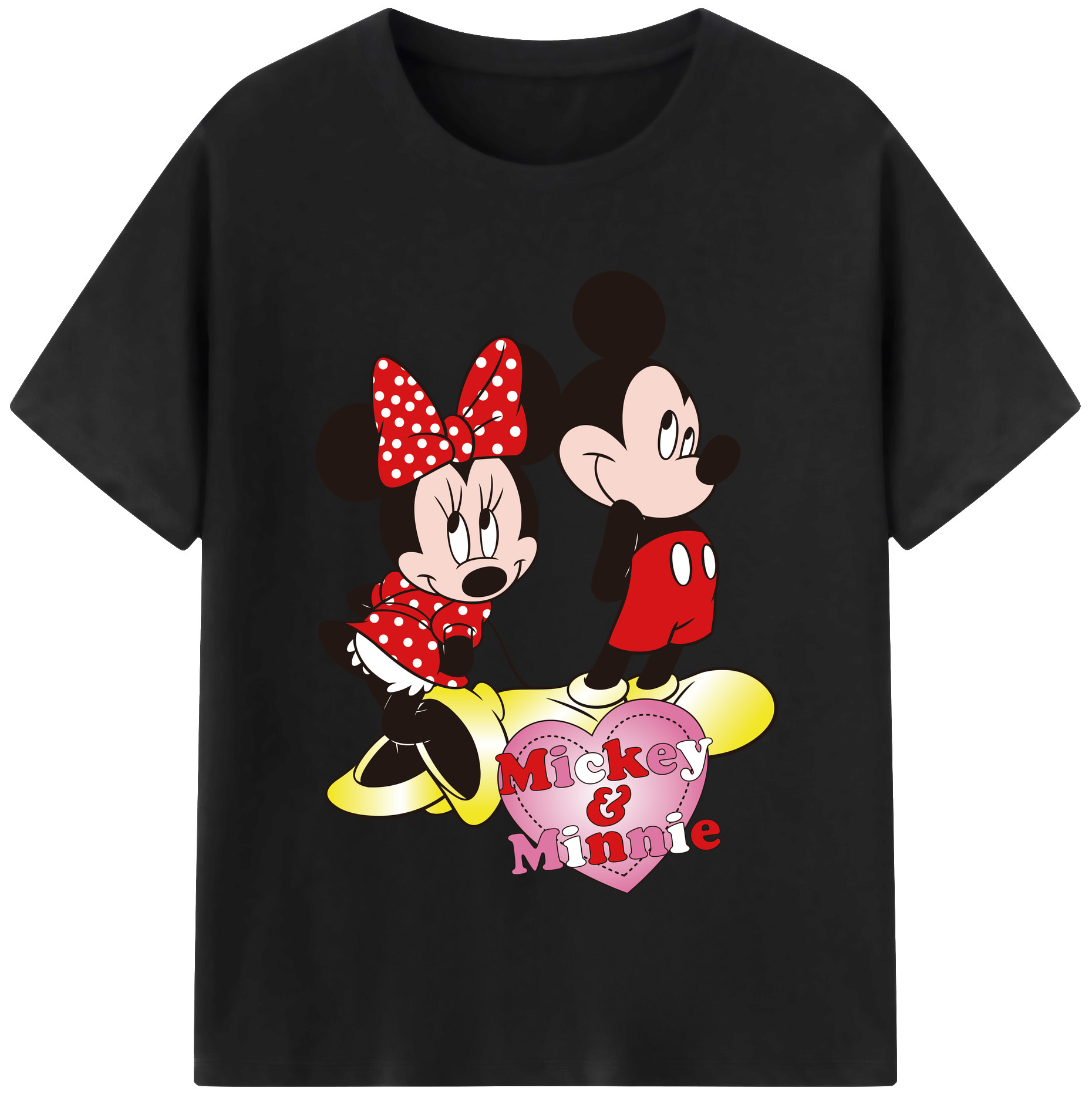 （画像用） ミッキーマウス Mickey Mouse 綿100％半袖Tシャツ（フロントプリント）