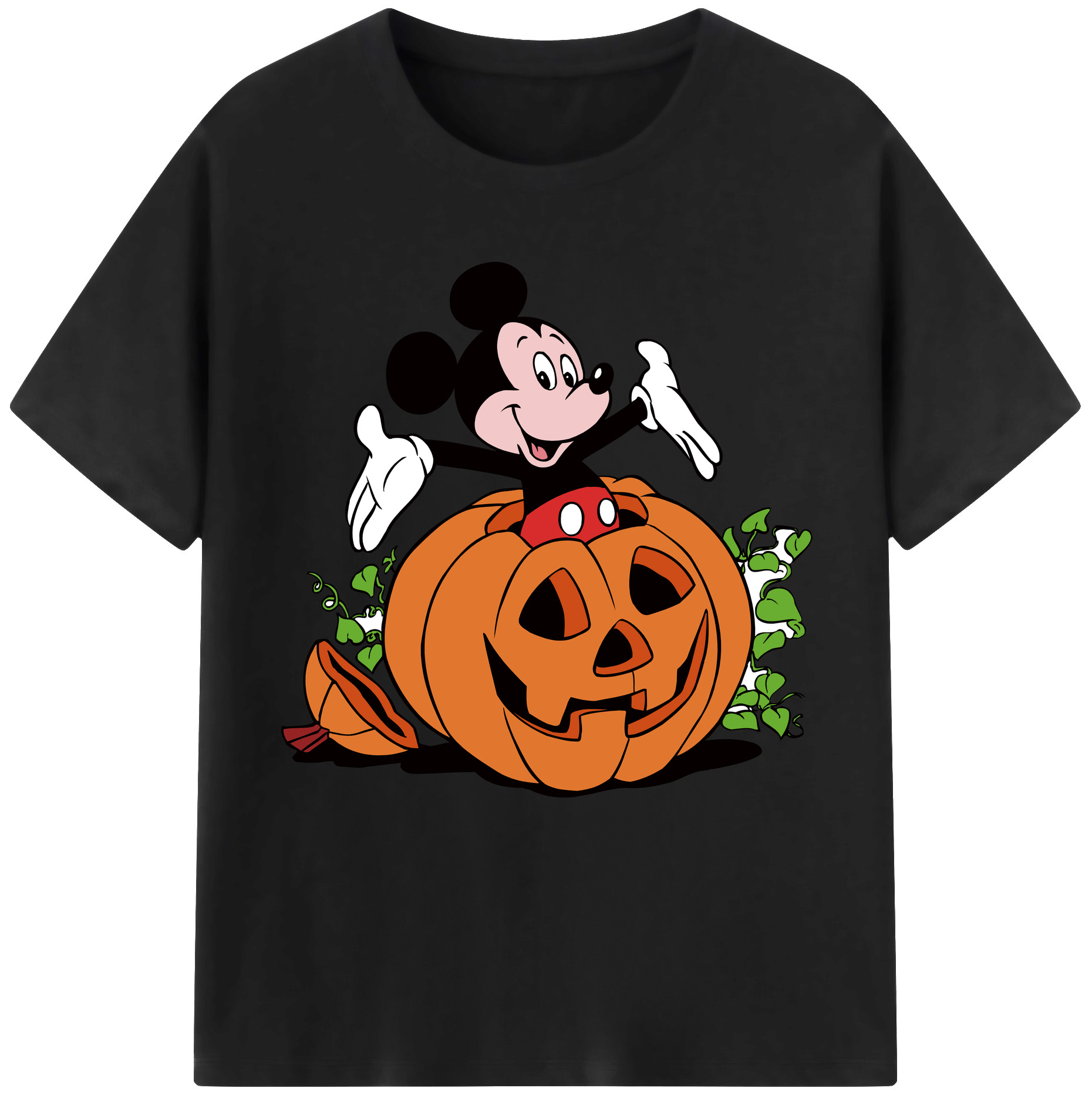 （画像用） ミッキーマウス Mickey Mouse 綿100％半袖Tシャツ（フロントプリント）