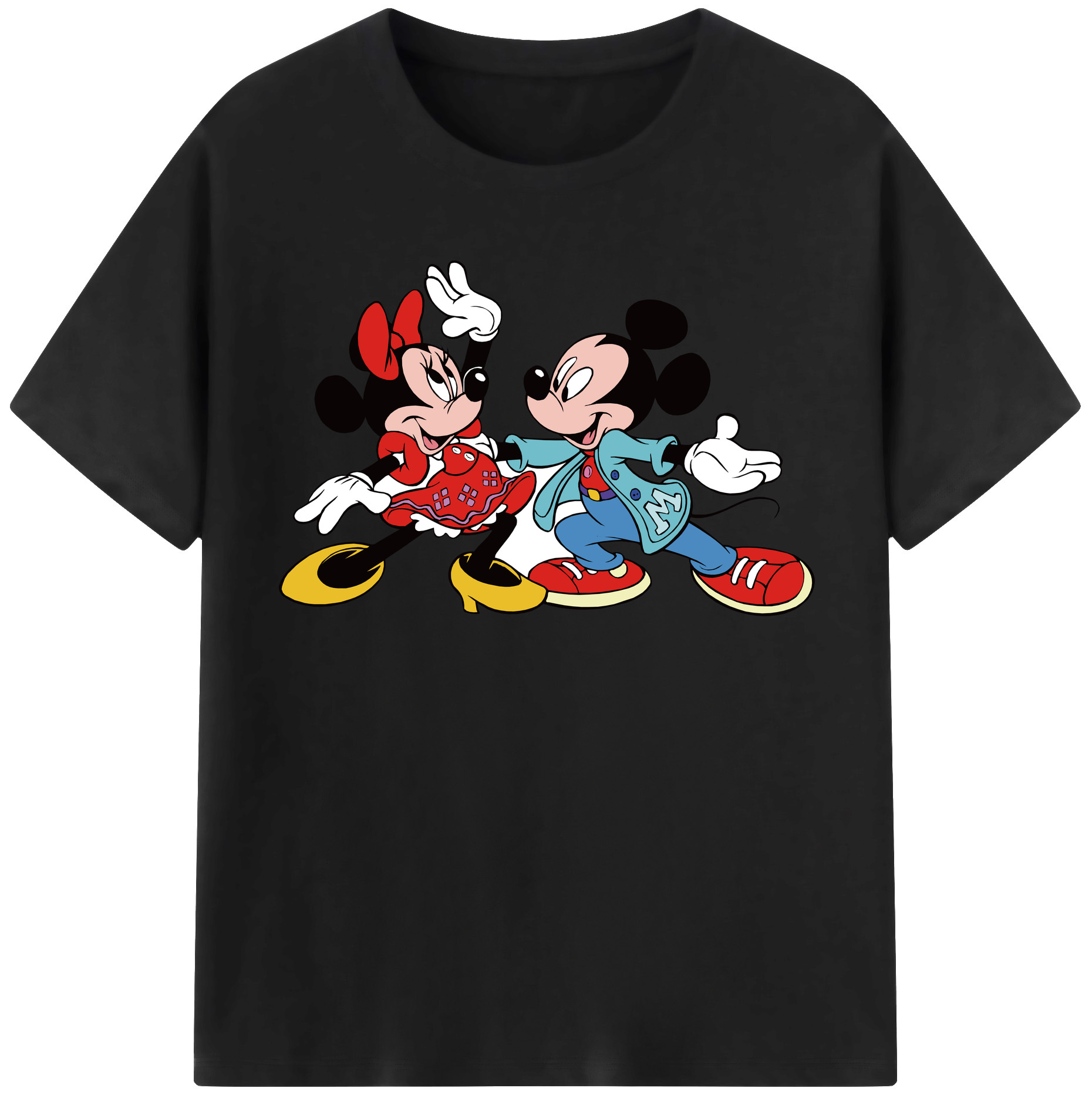 （画像用） ミッキーマウス Mickey Mouse 綿100％半袖Tシャツ（フロントプリント）